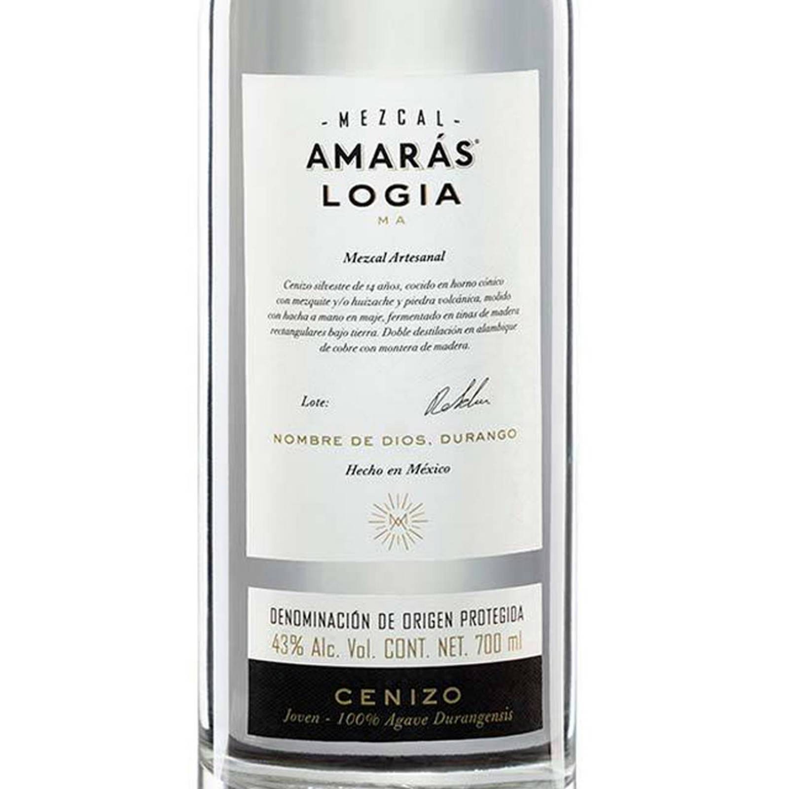 Pack de 6 Mezcal Amaras Logia Joven Cenizo 700 ml 