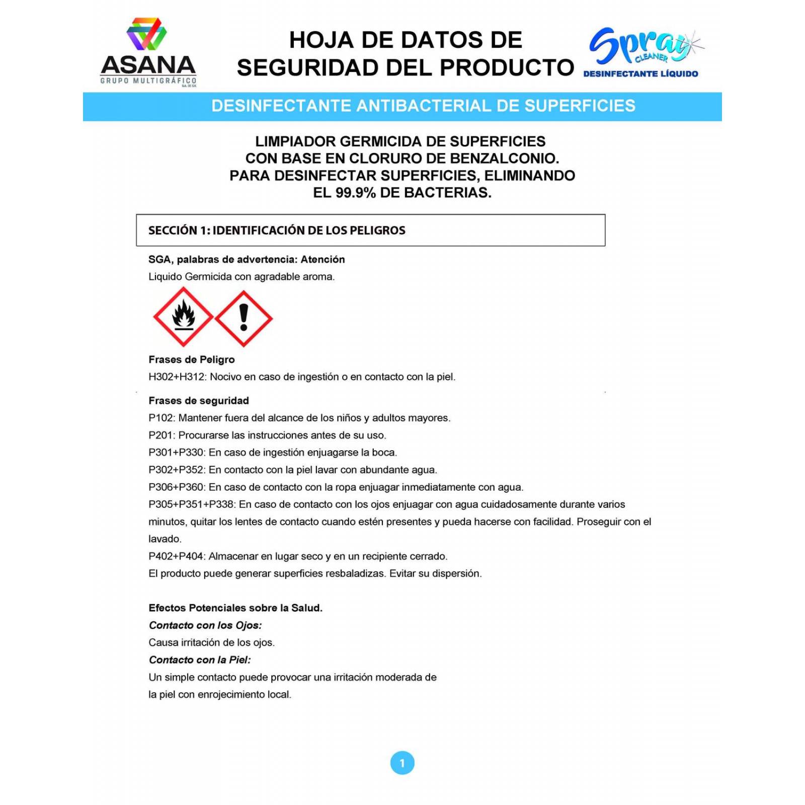 Desinfectante Total en Spray 50 ml Bakano 