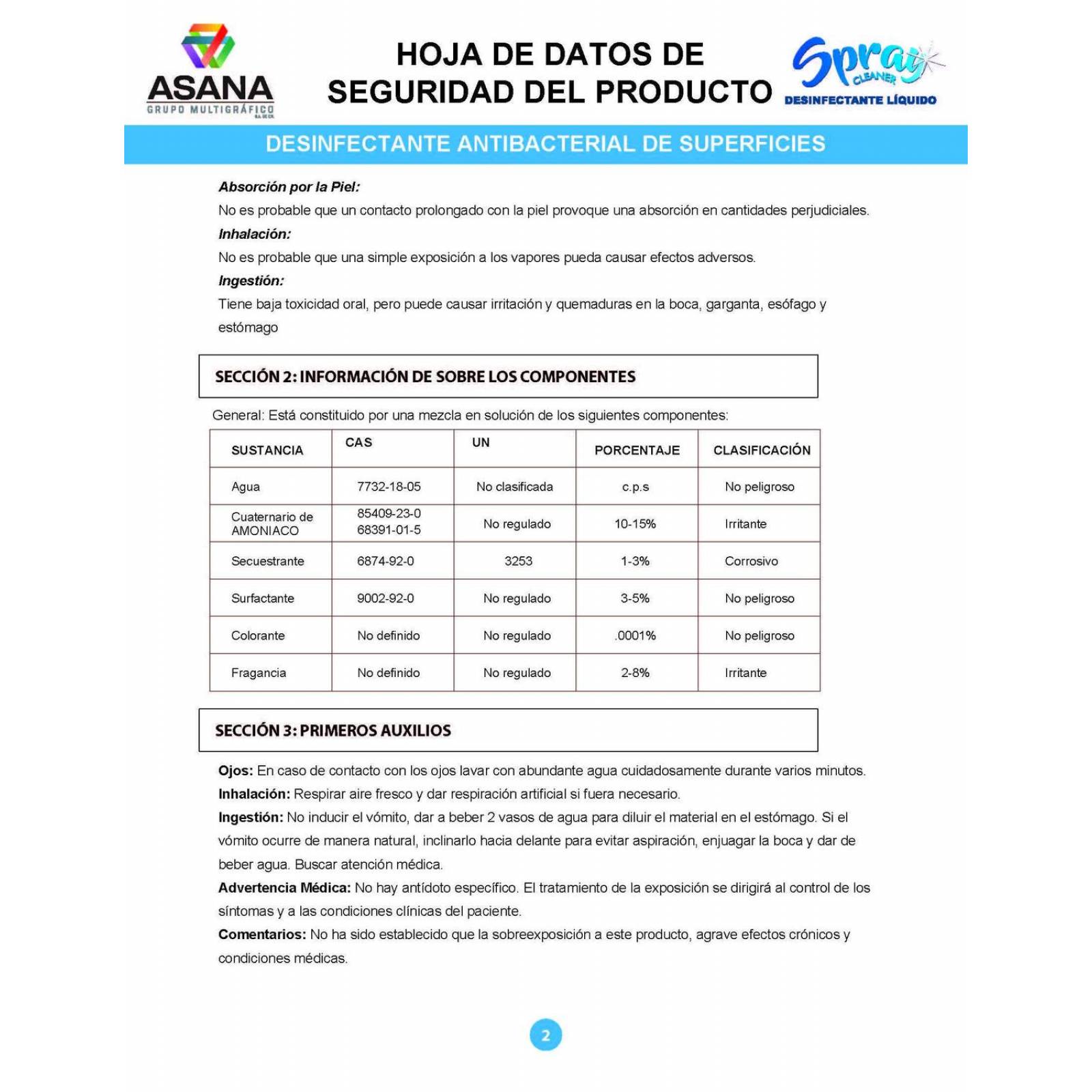 Desinfectante Total en Spray 50 ml Bakano 