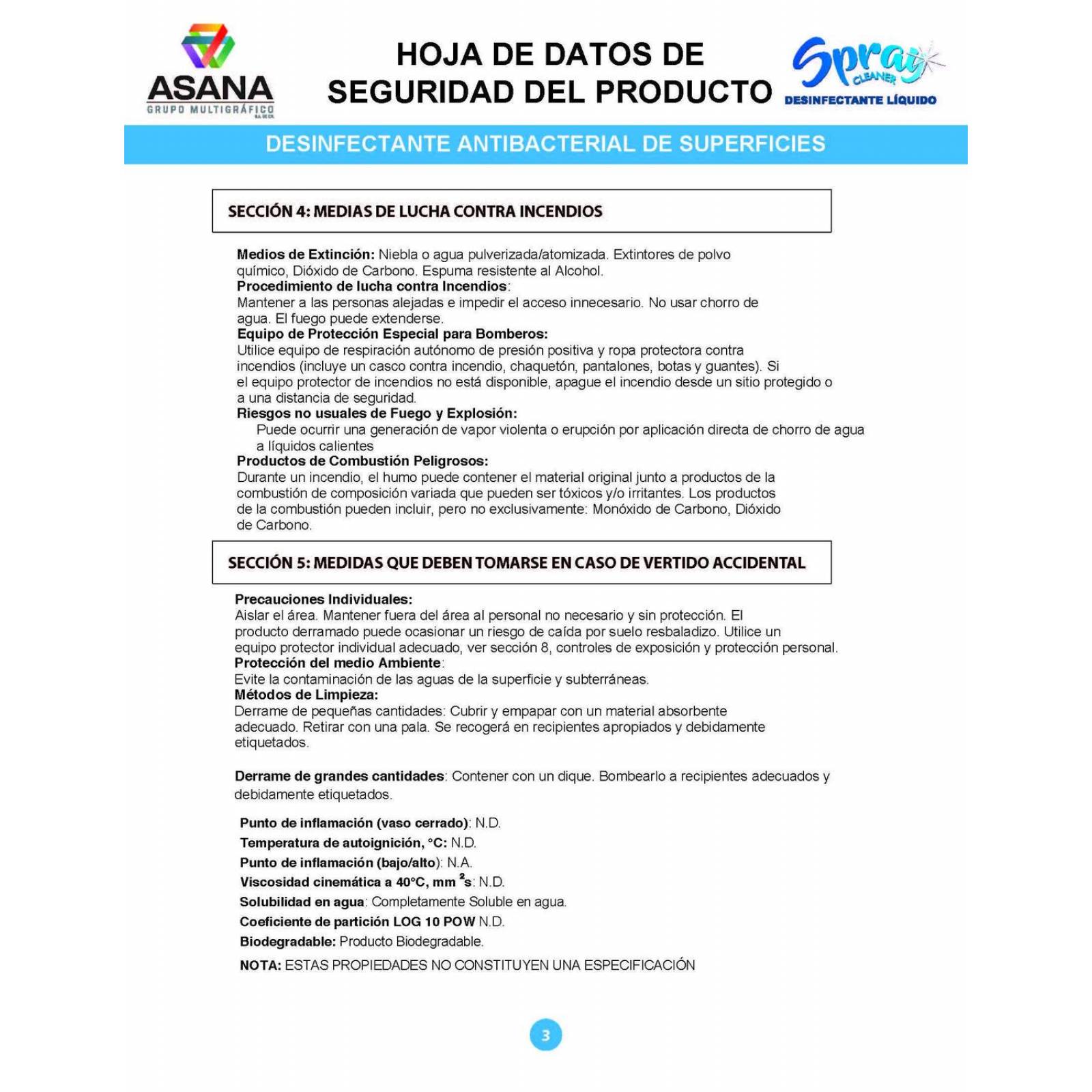 Desinfectante Total en Spray 50 ml Bakano 