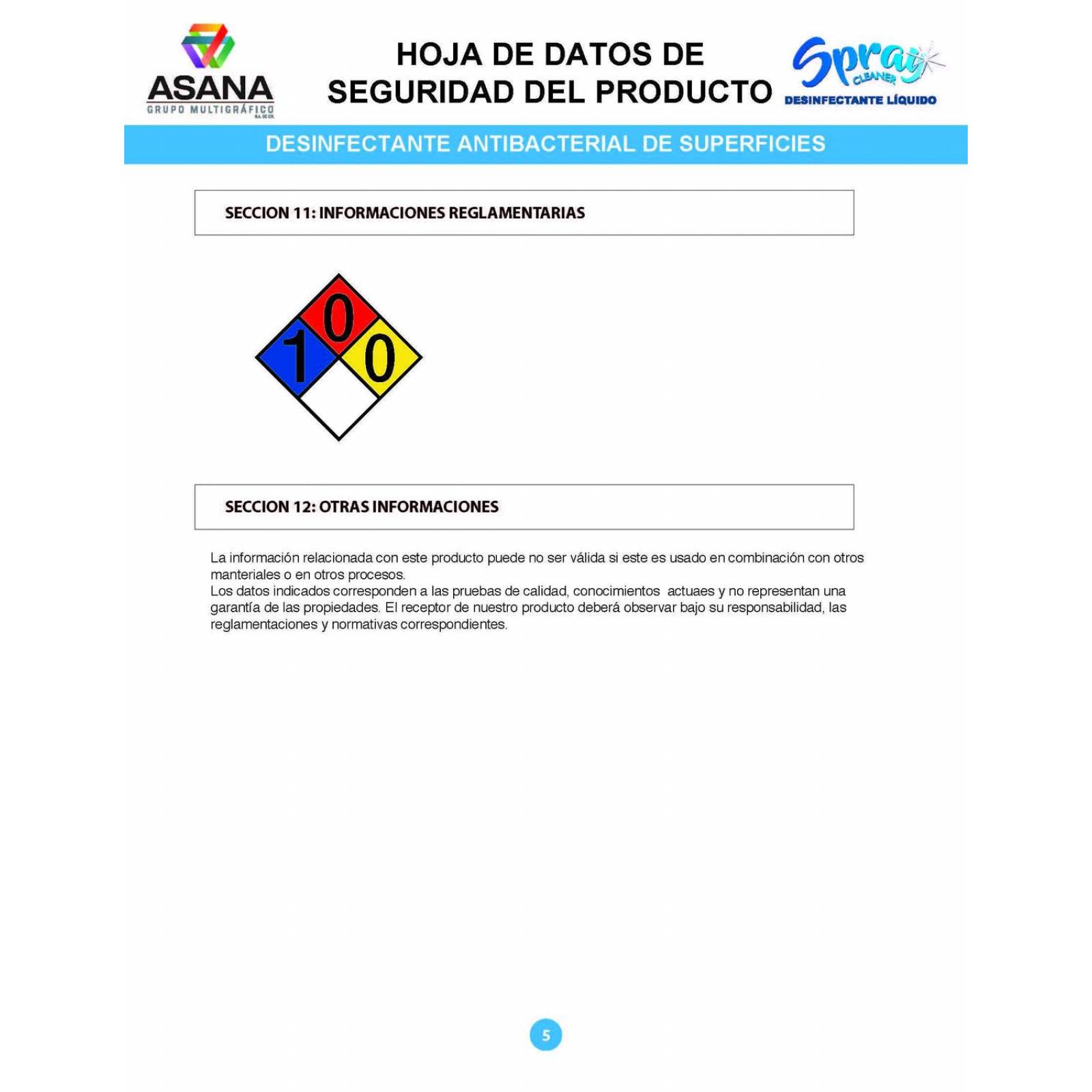 Desinfectante Total en Spray 50 ml Bakano 