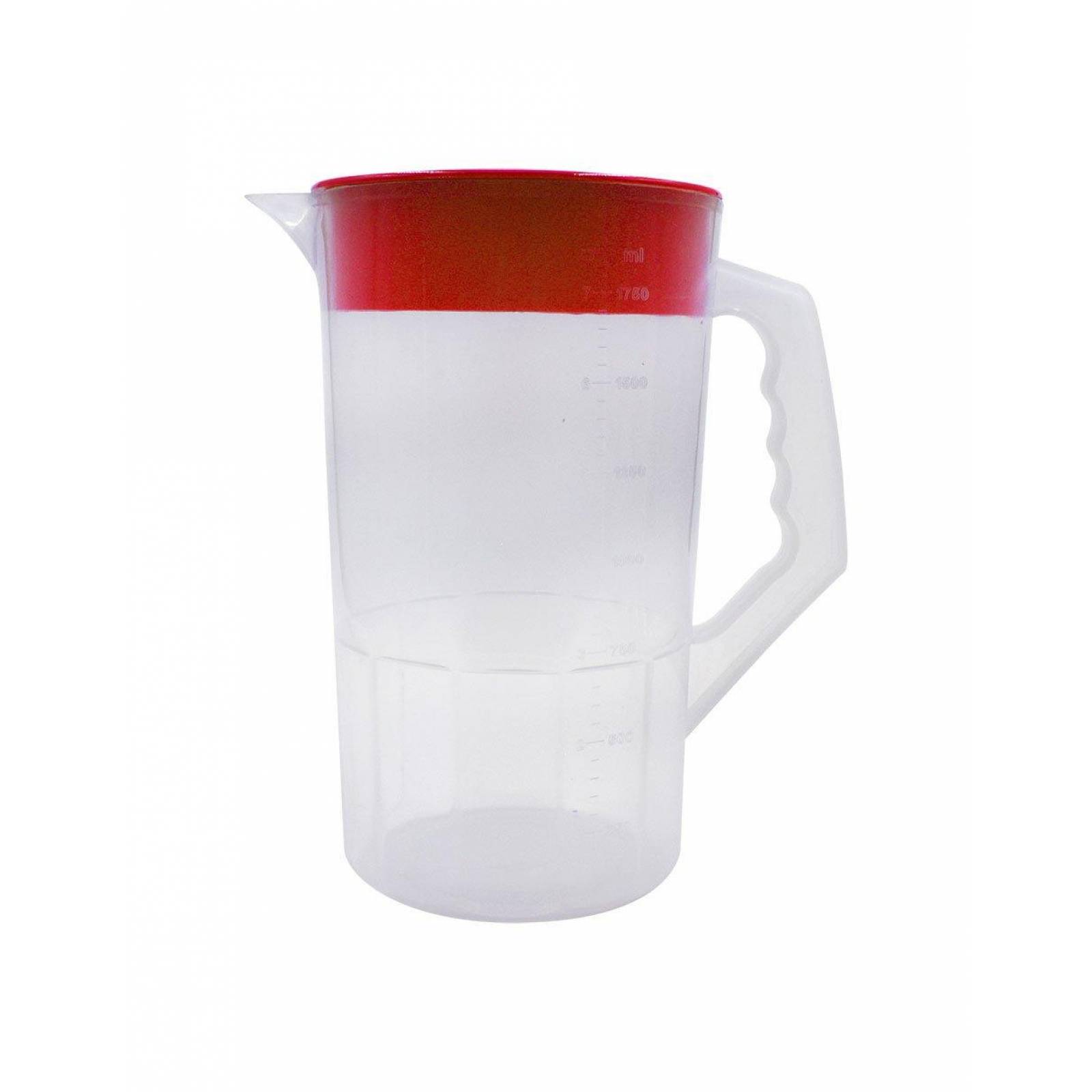 Jarra Redonda con Tapa Plasticos Alica ROJO