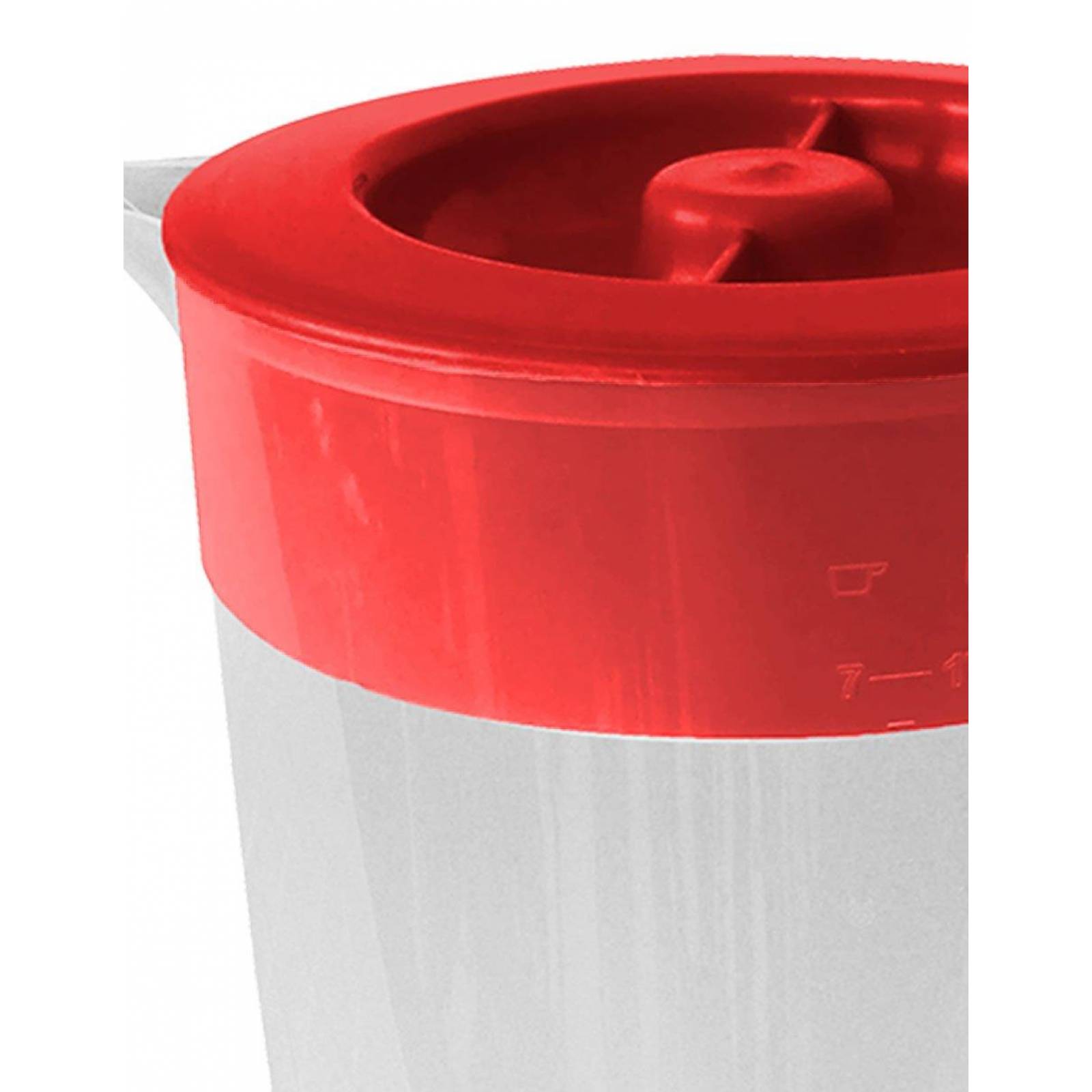 Jarra Redonda con Tapa Plasticos Alica ROJO