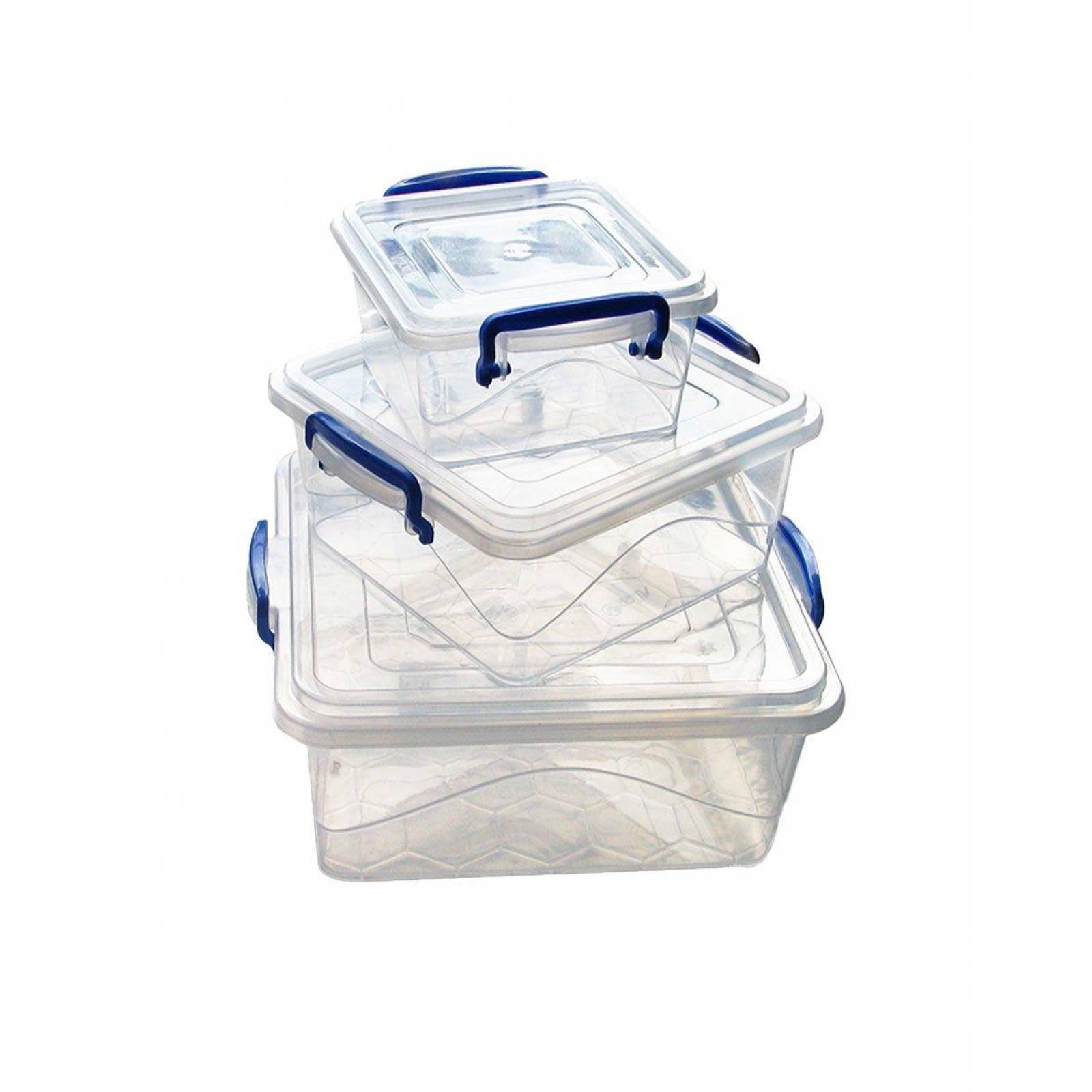 Set Topper Cuadrado Multicristal 3 Piezas Plasticos Alica 