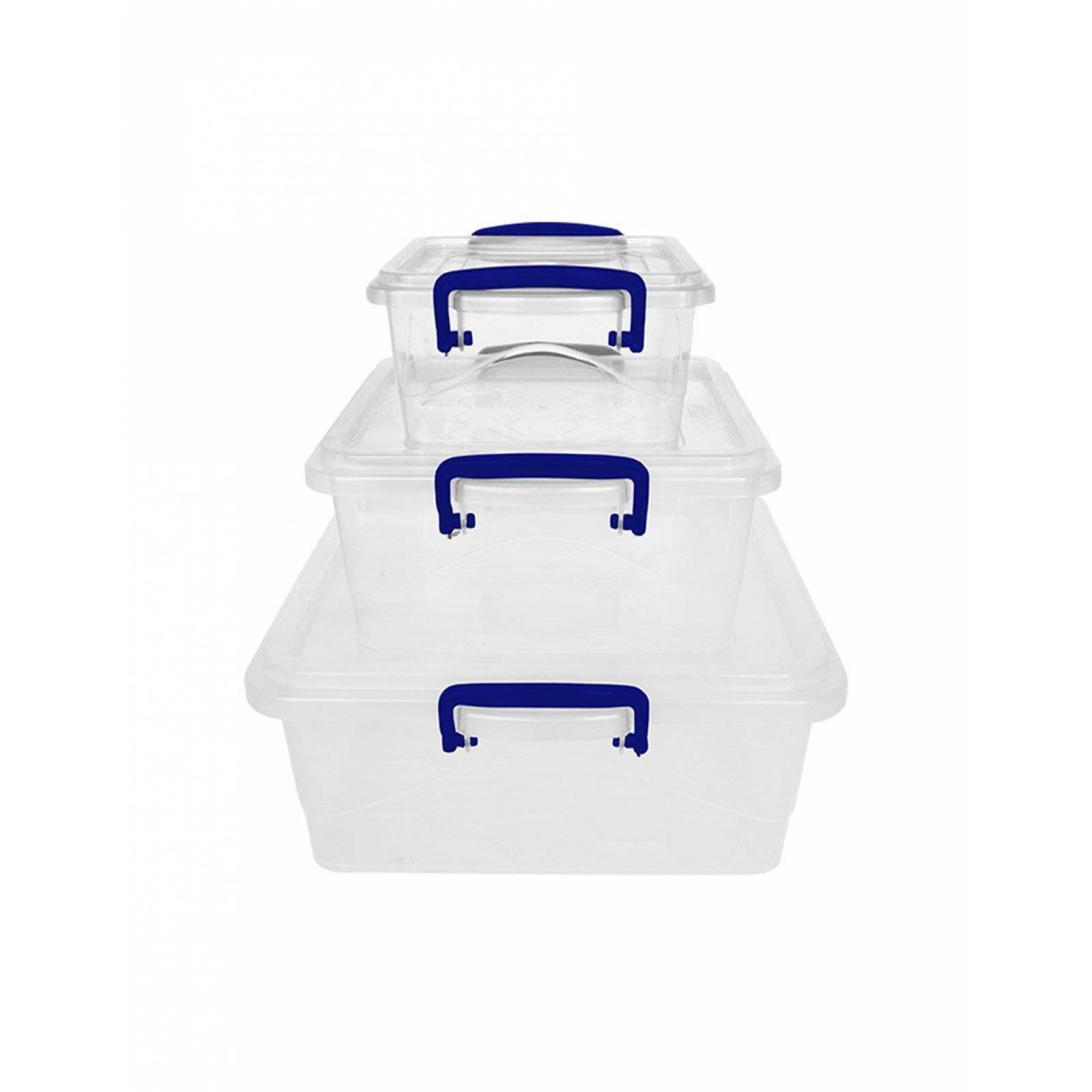 Set Topper Cuadrado Multicristal 3 Piezas Plasticos Alica 