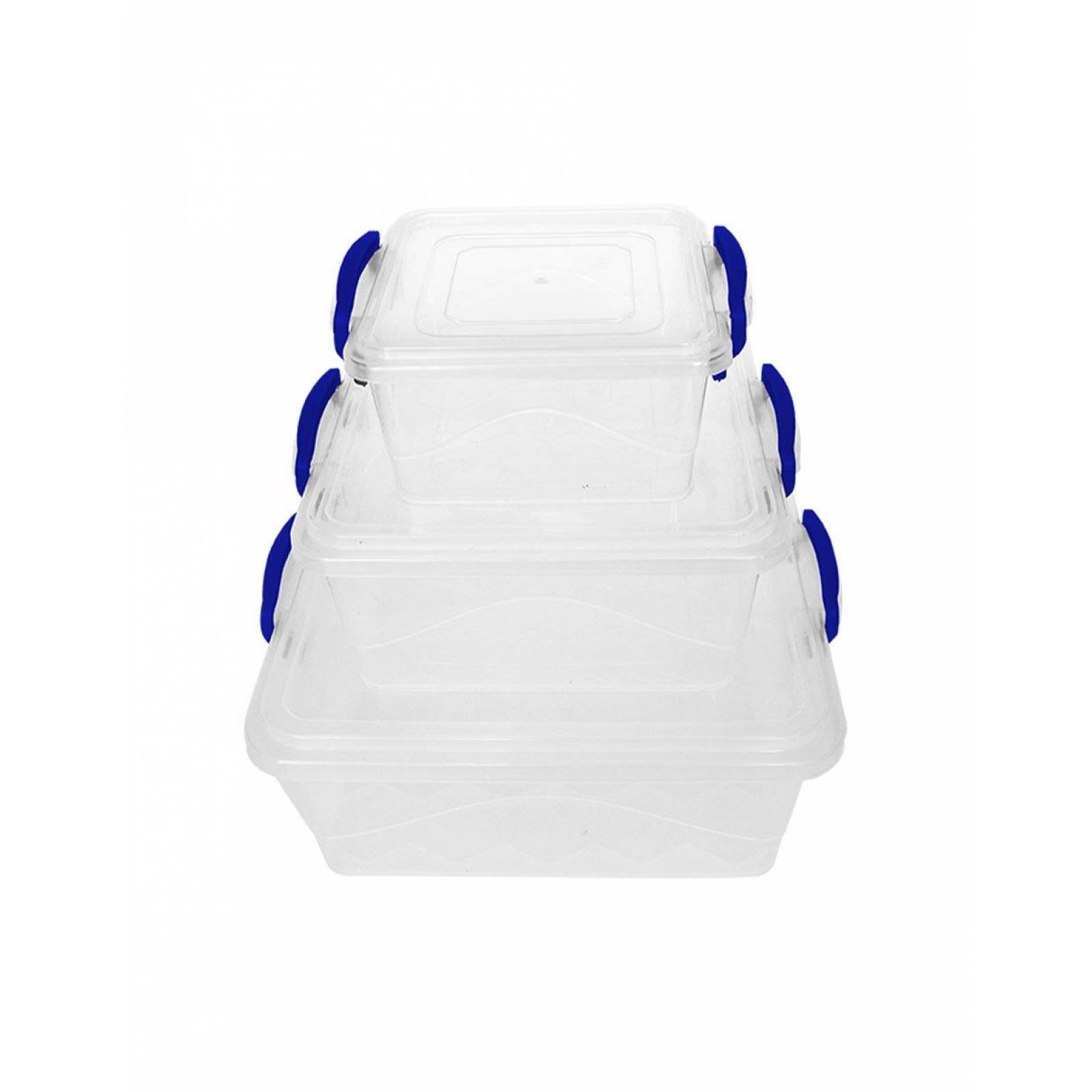 Set Topper Cuadrado Multicristal 3 Piezas Plasticos Alica 