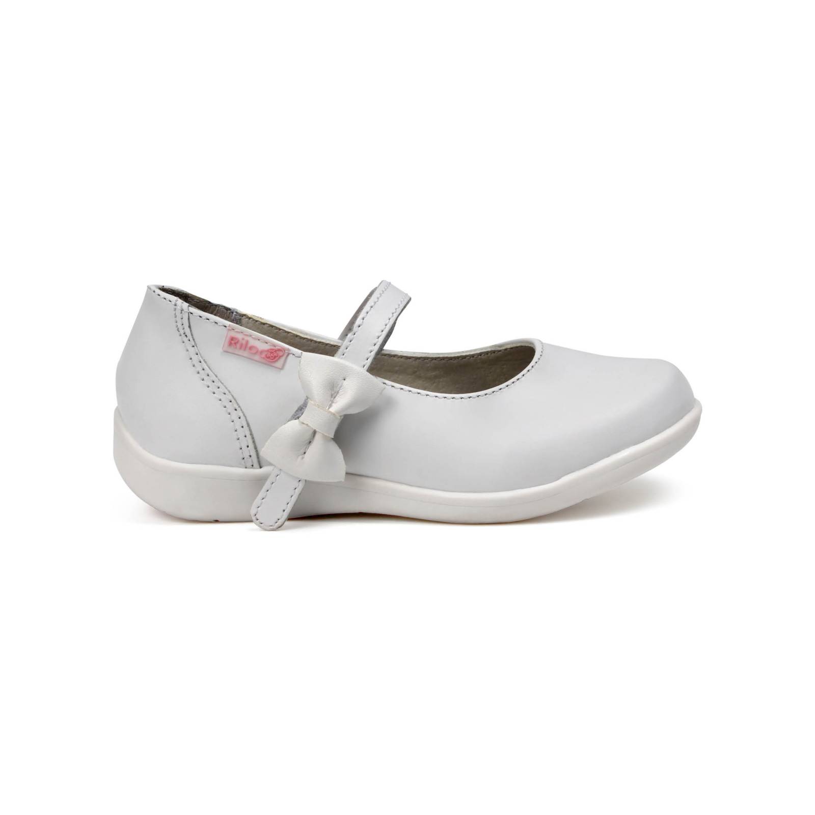 Zapato escolar para niña Rilo 1712-100 blanco