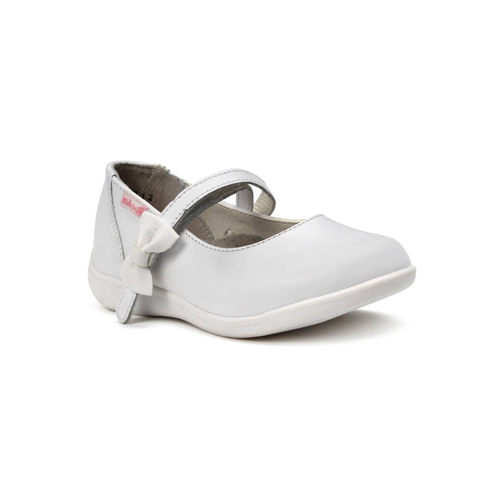Zapato escolar para niña Rilo 1712-100 blanco