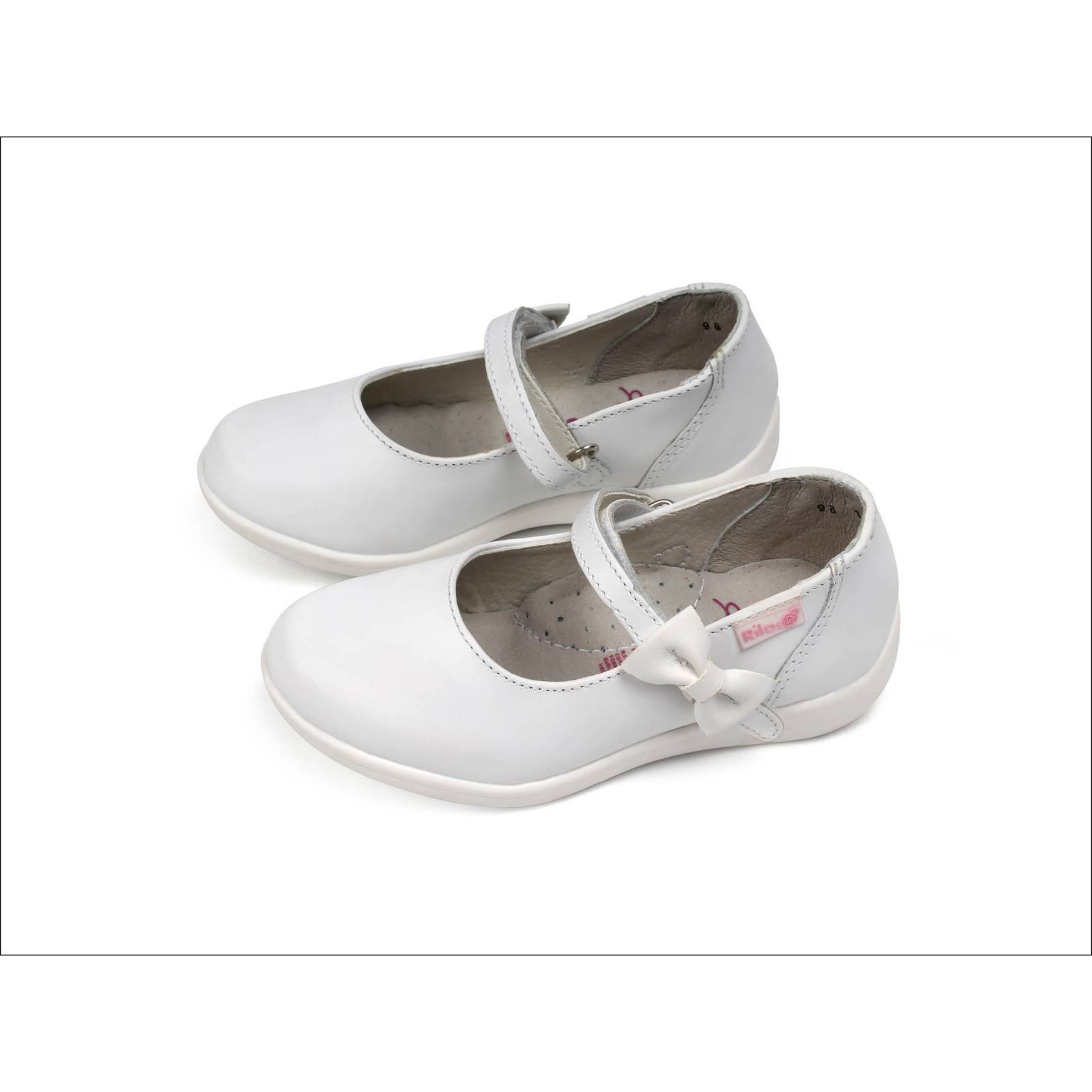 Zapato escolar para niña Rilo 1712-100 blanco