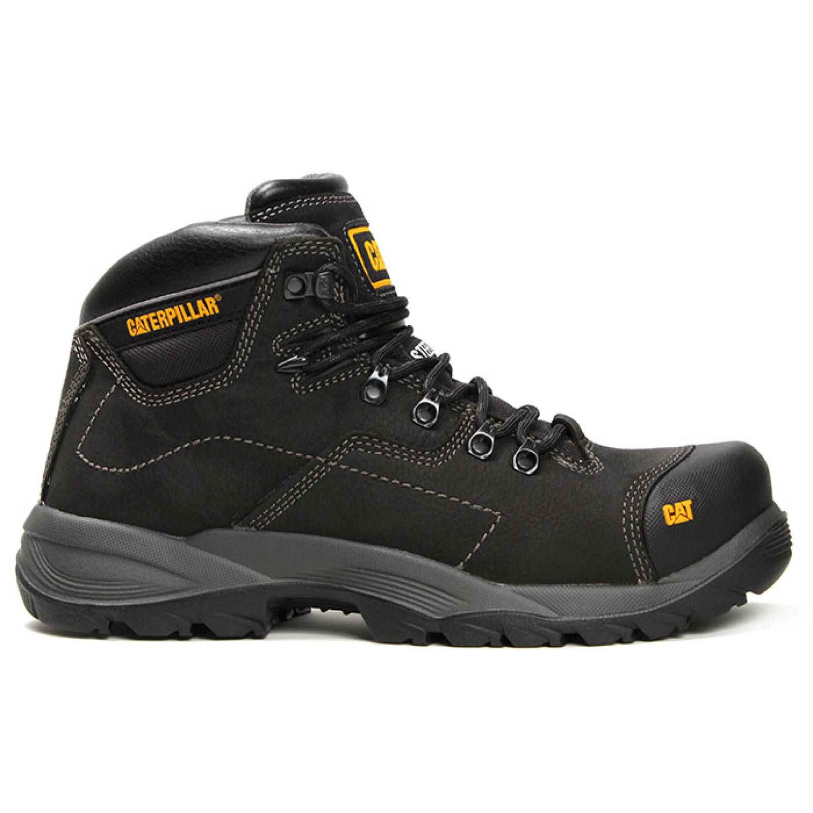 Bota industrial para caballero caterpillar p711841 negro piel
