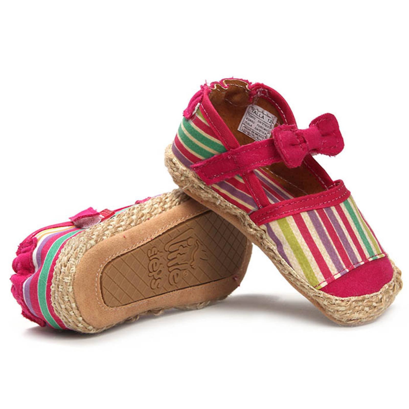 zapato para bebe little steps 121-01 fiusha textil
