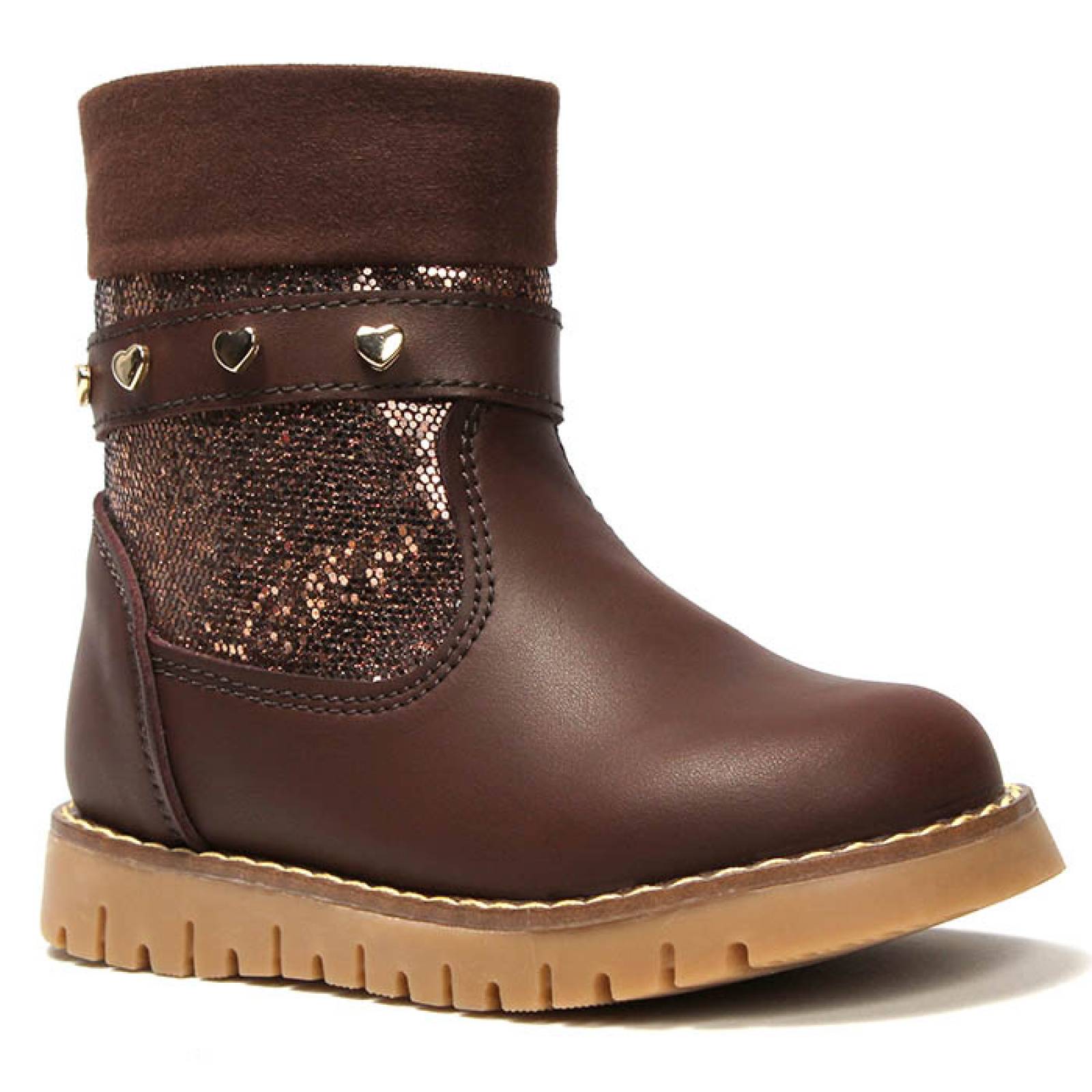 bota casual para niña bambino a9414-c5 cafe