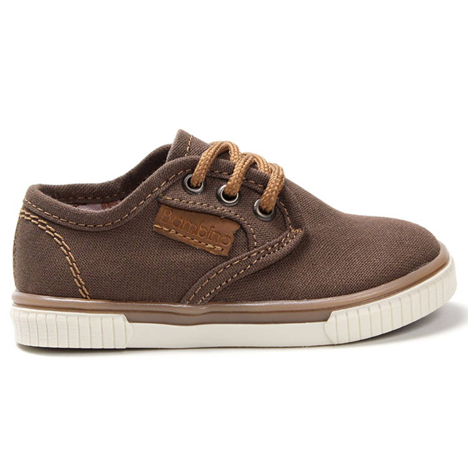 zapato casual para niño bambino ba3843-kak cafe lona