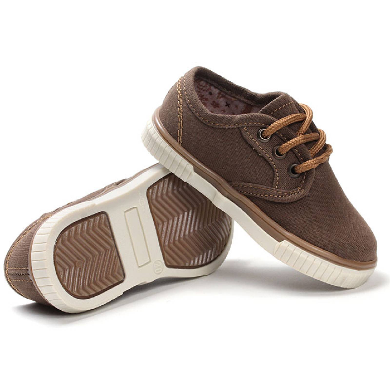 zapato casual para niño bambino ba3843-kak cafe lona