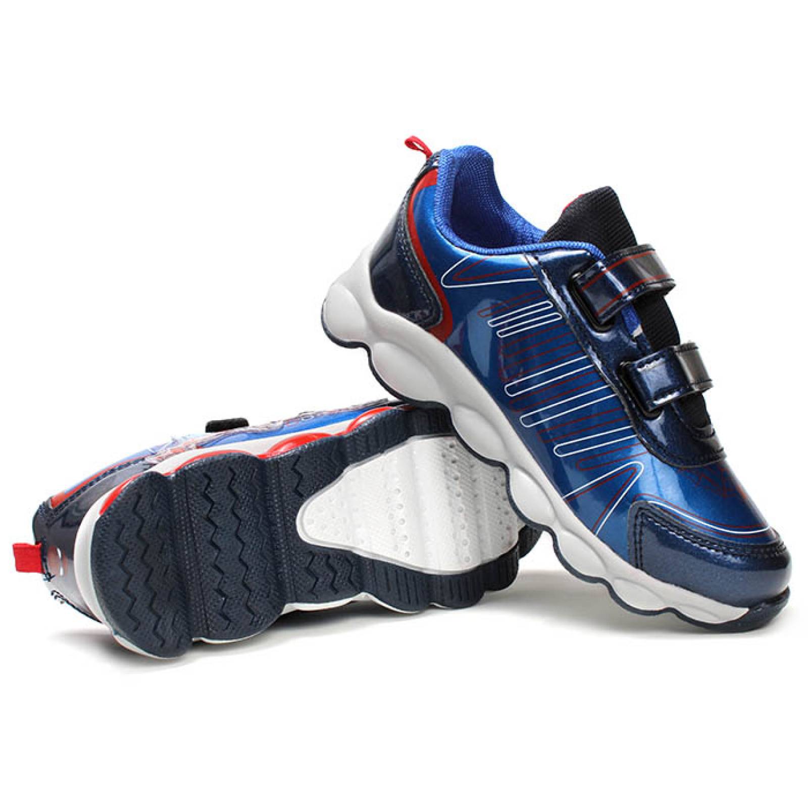 tenis para niño spiderman mrb-5018 azul