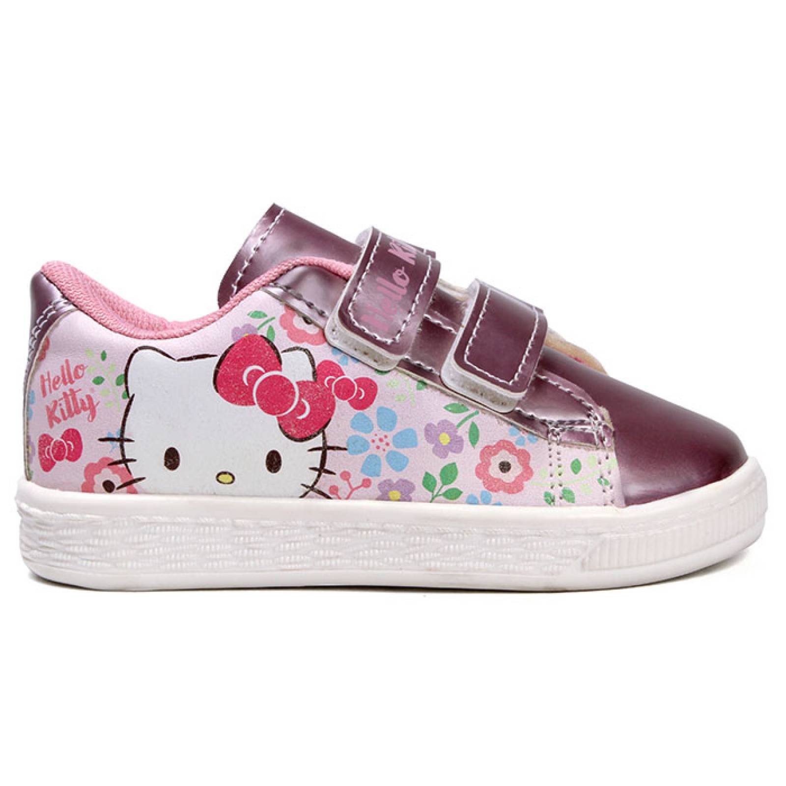 tenis para niña hello kitty hkb-6008 rosa