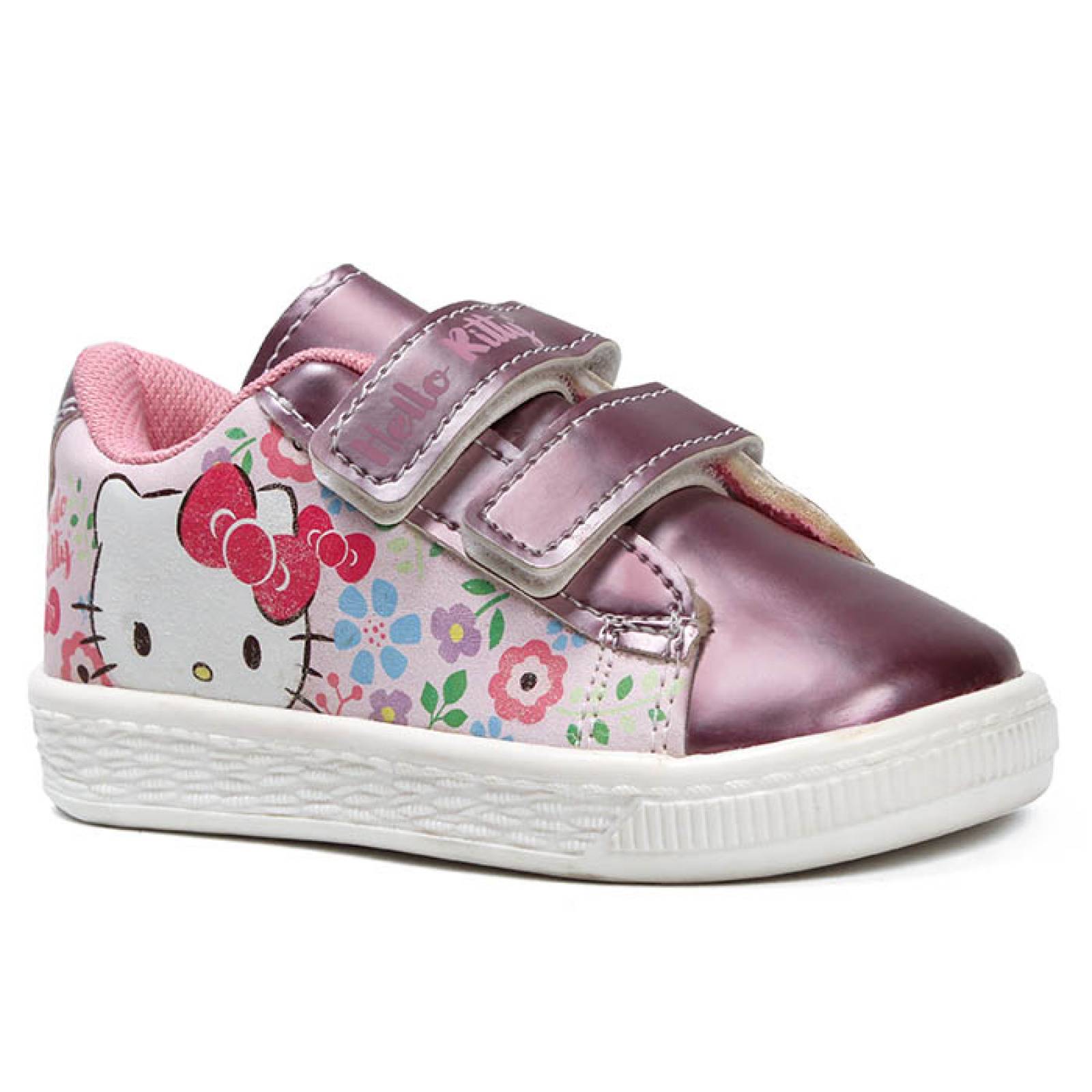 tenis para niña hello kitty hkb-6008 rosa