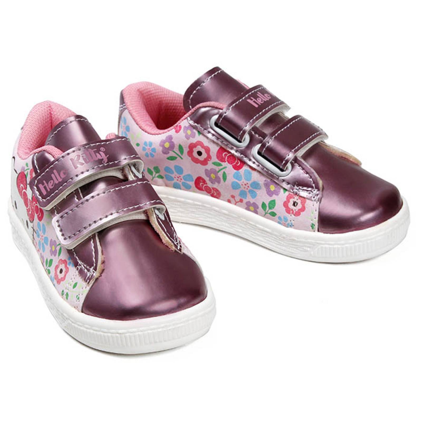 tenis para niña hello kitty hkb-6008 rosa