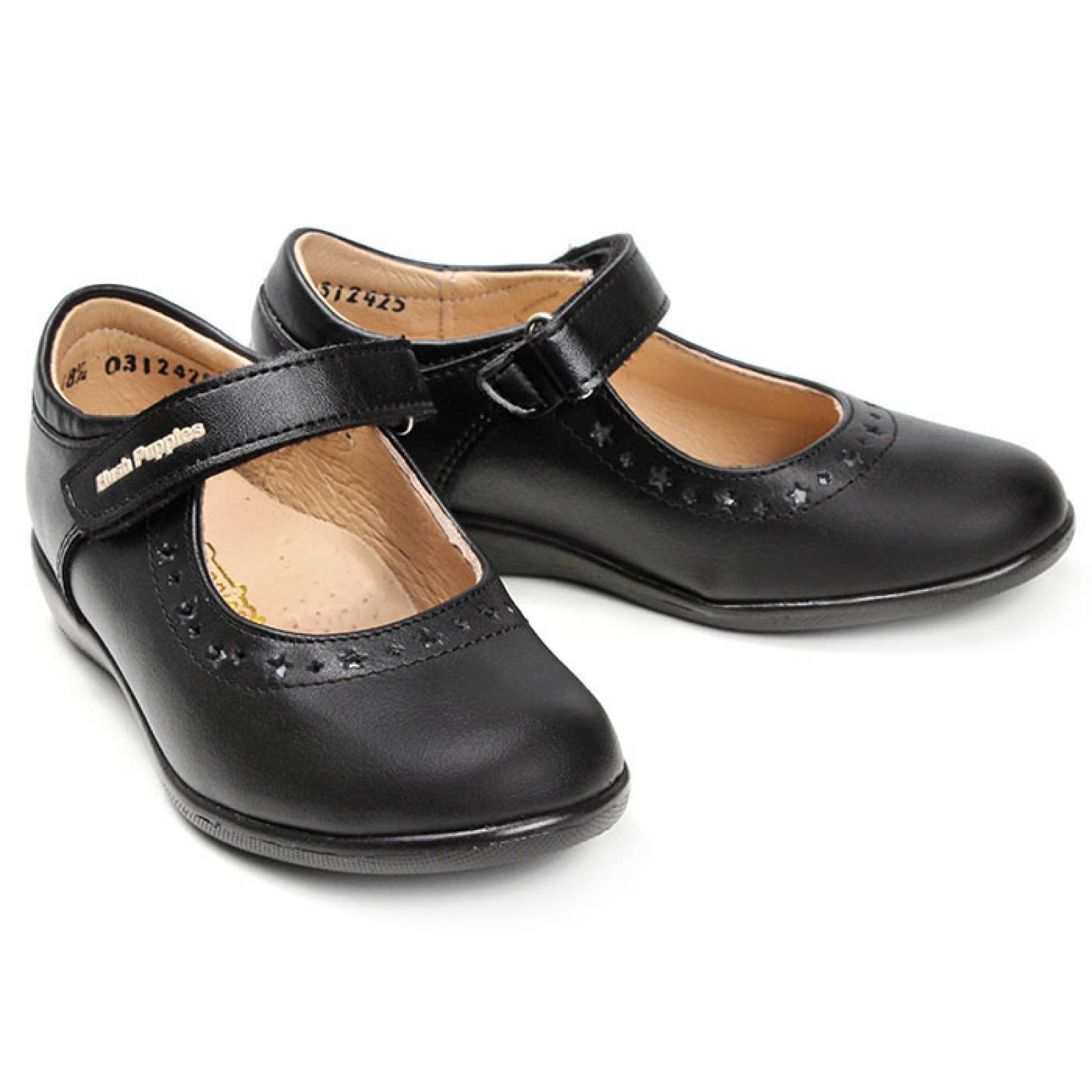 zapato escolar para niña hush puppies h8-01164ne negro pie