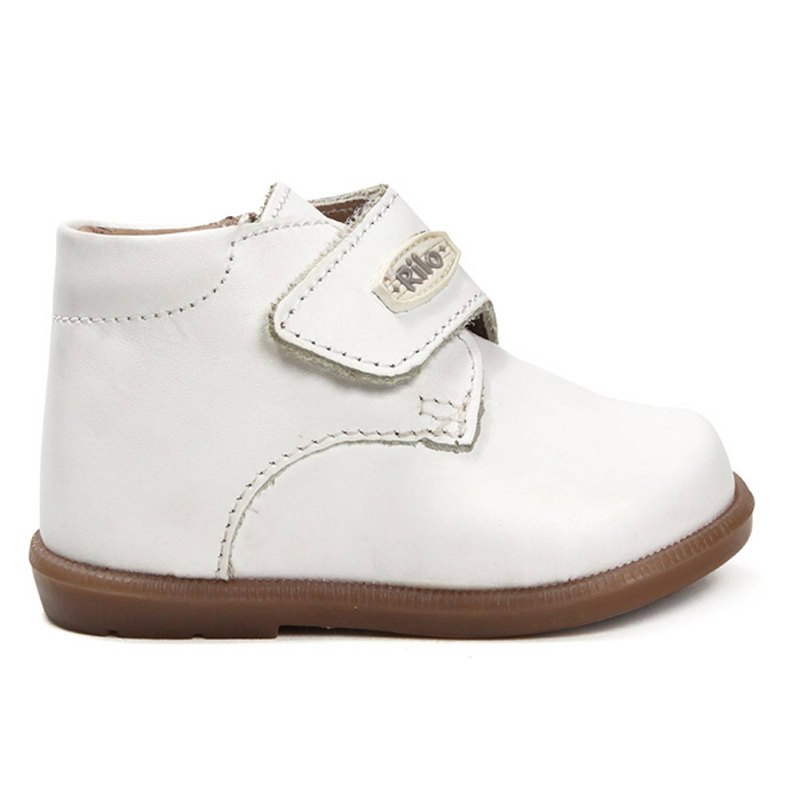 Zapato para niño/bebe Rilo 2953-100 en piel color blanco