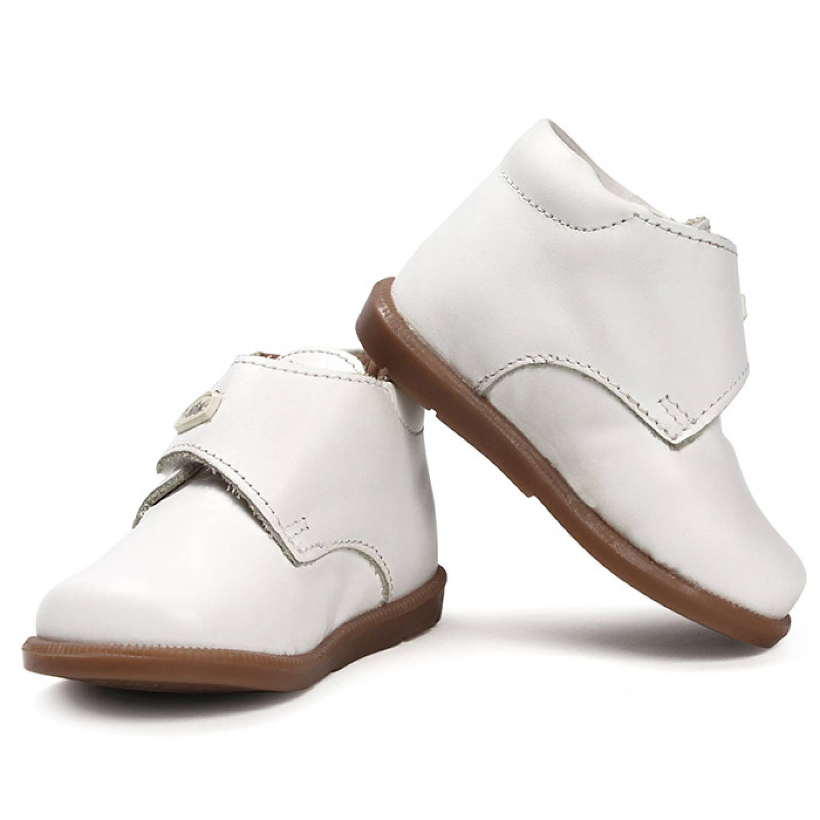 Zapato para niño/bebe Rilo 2953-100 en piel color blanco
