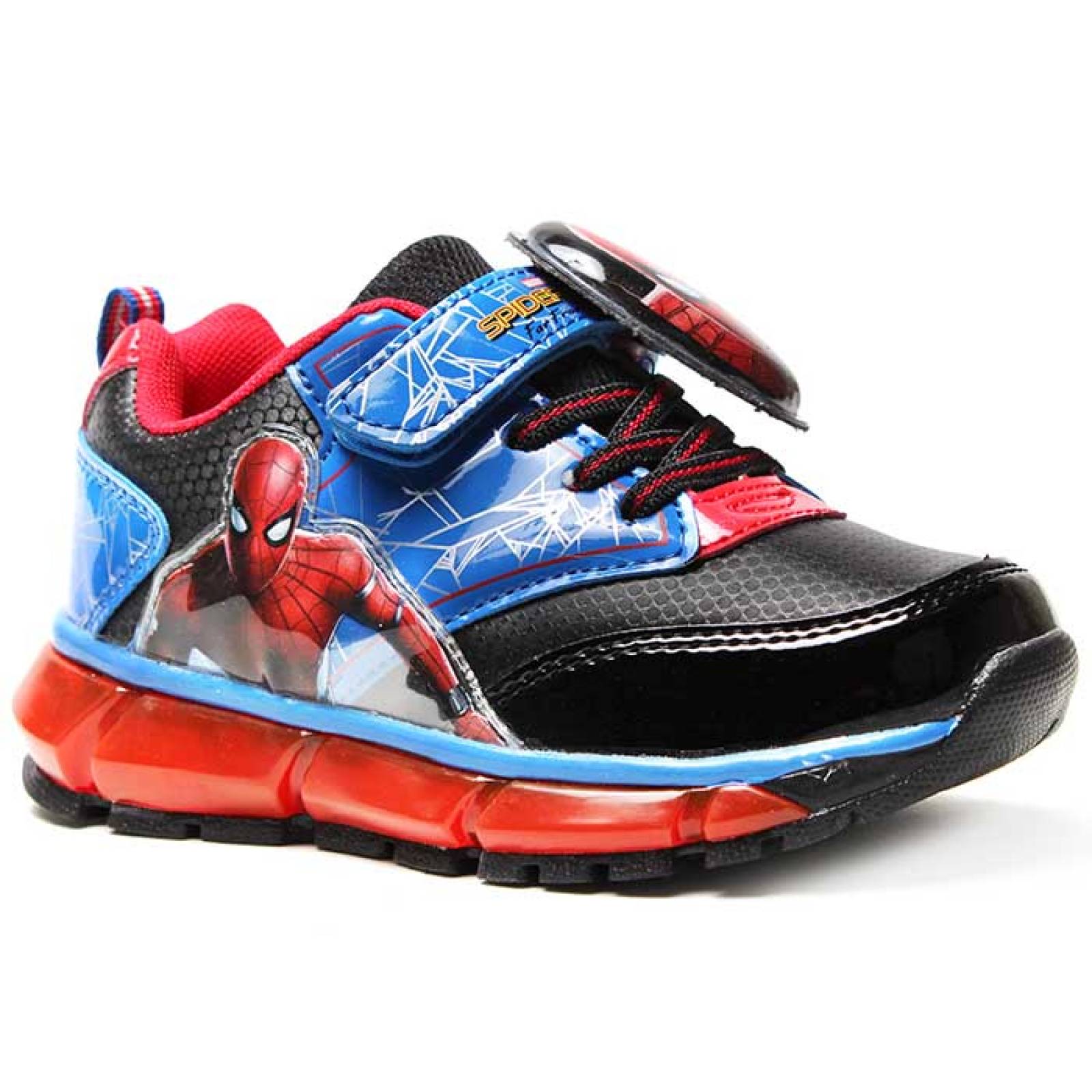 tenis casual para niño spiderman fk-63112az azul