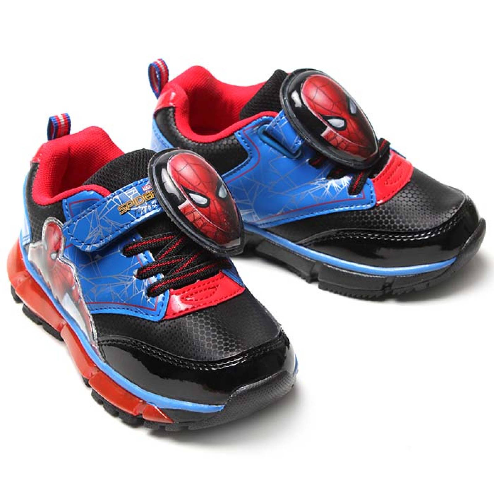 tenis casual para niño spiderman fk-63112az azul