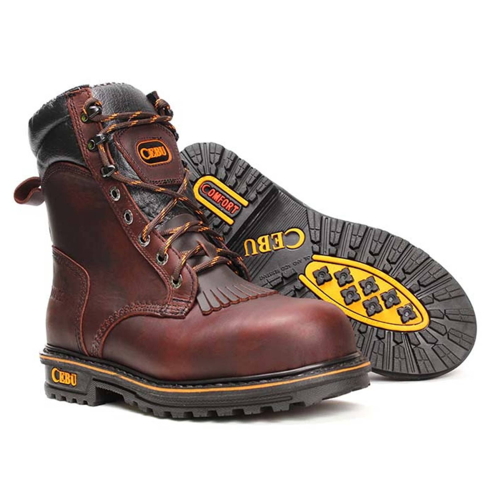 bota industrial para caballero cebu cb-atklcog cogñac piel