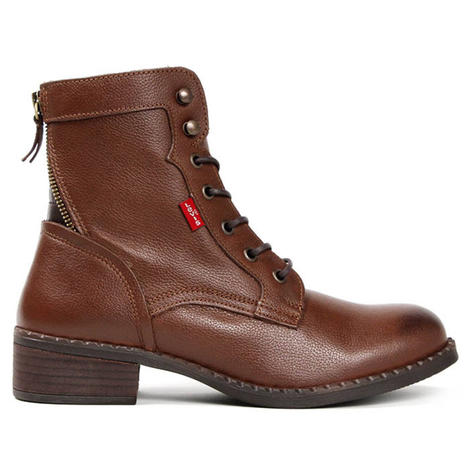 Botin Levis De Piel Para Dama En Café LV-129242C 