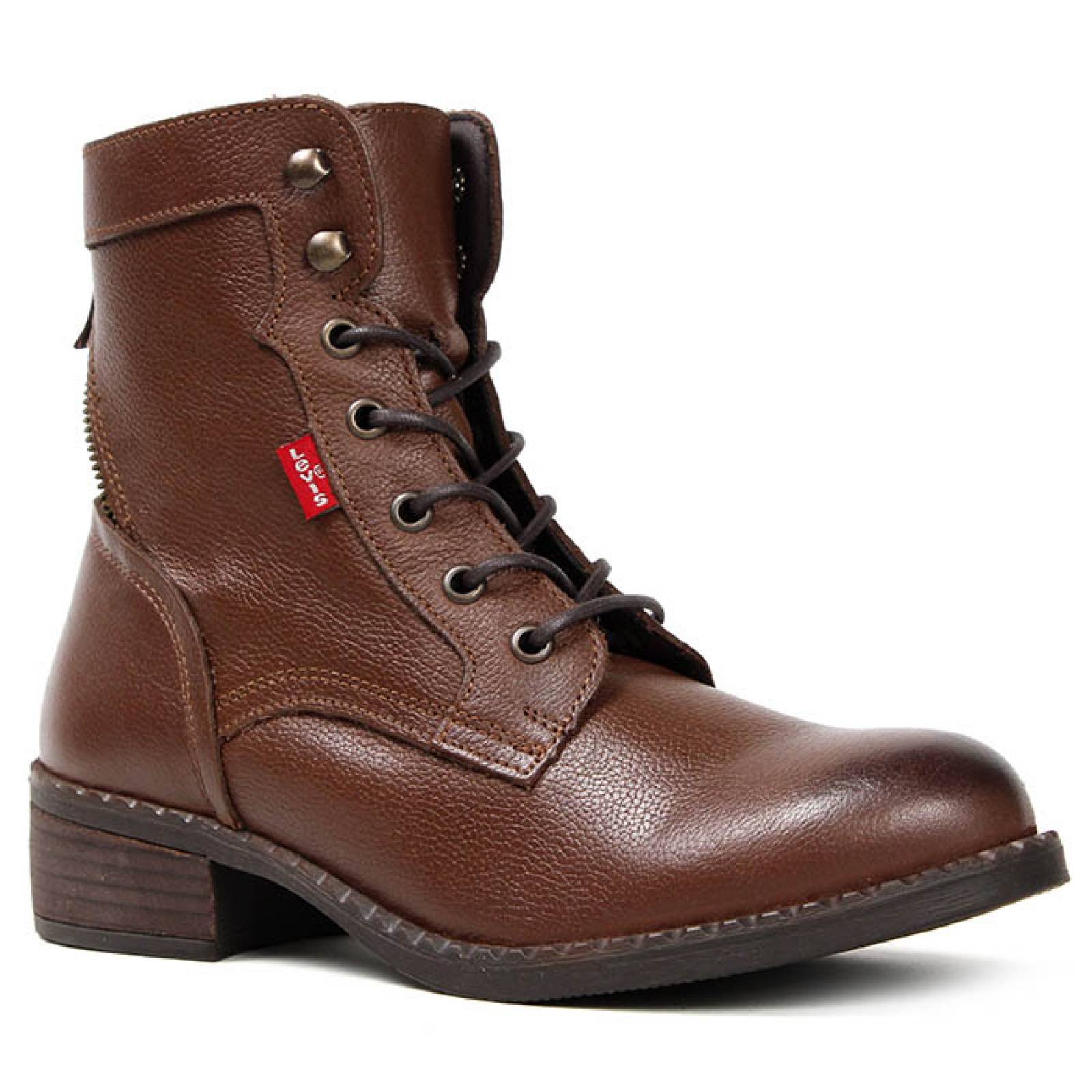 Botin Levis De Piel Para Dama En Café LV-129242C 