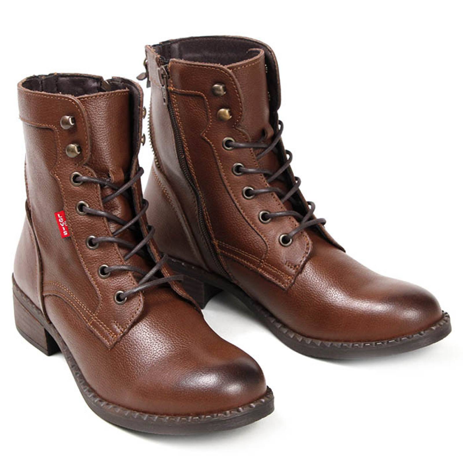 Botin Levis De Piel Para Dama En Café LV-129242C 
