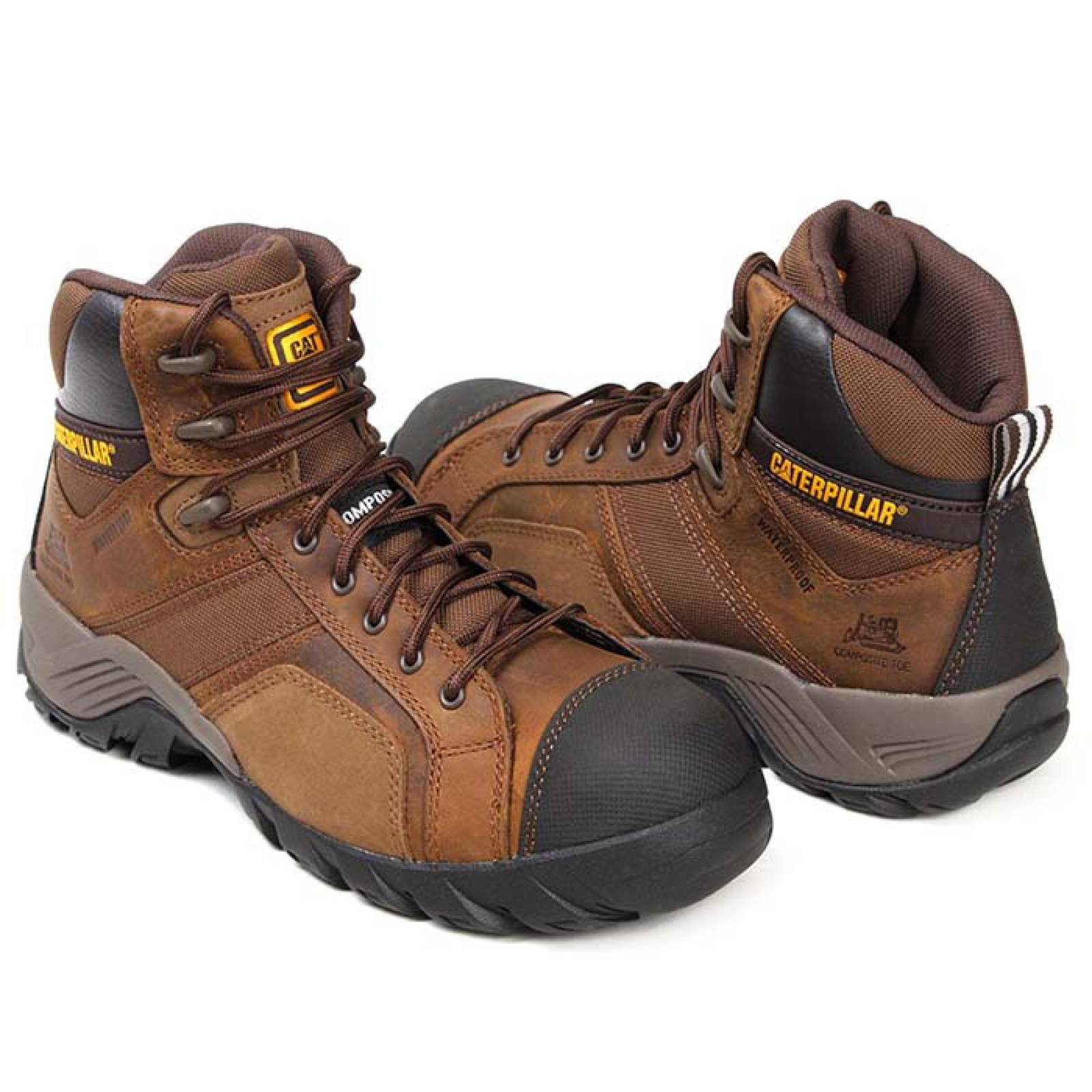Bota industrial Caterpillar para caballero CA-90091C Cafe