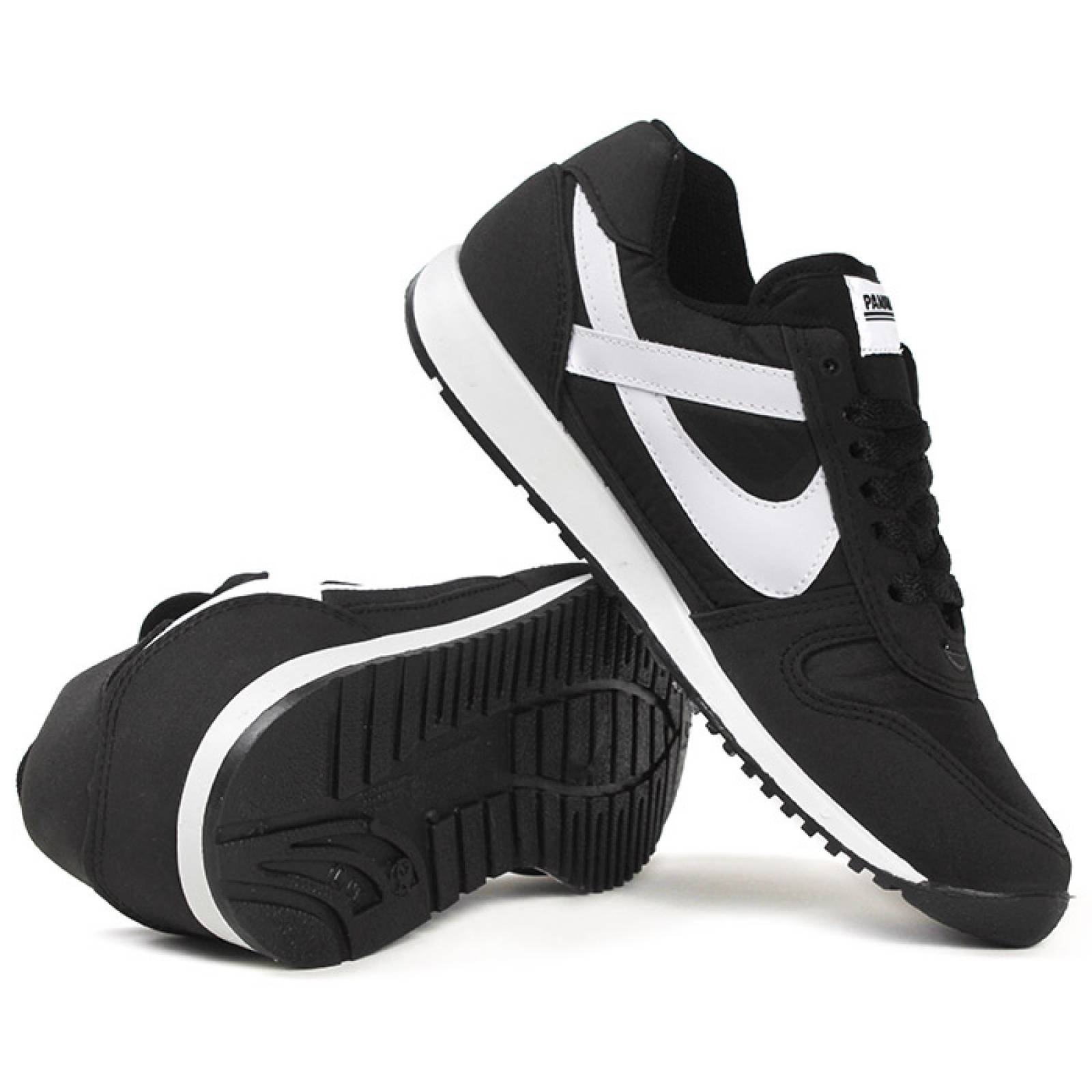 Tenis casual para dama panam 10263 0061 negro blanco