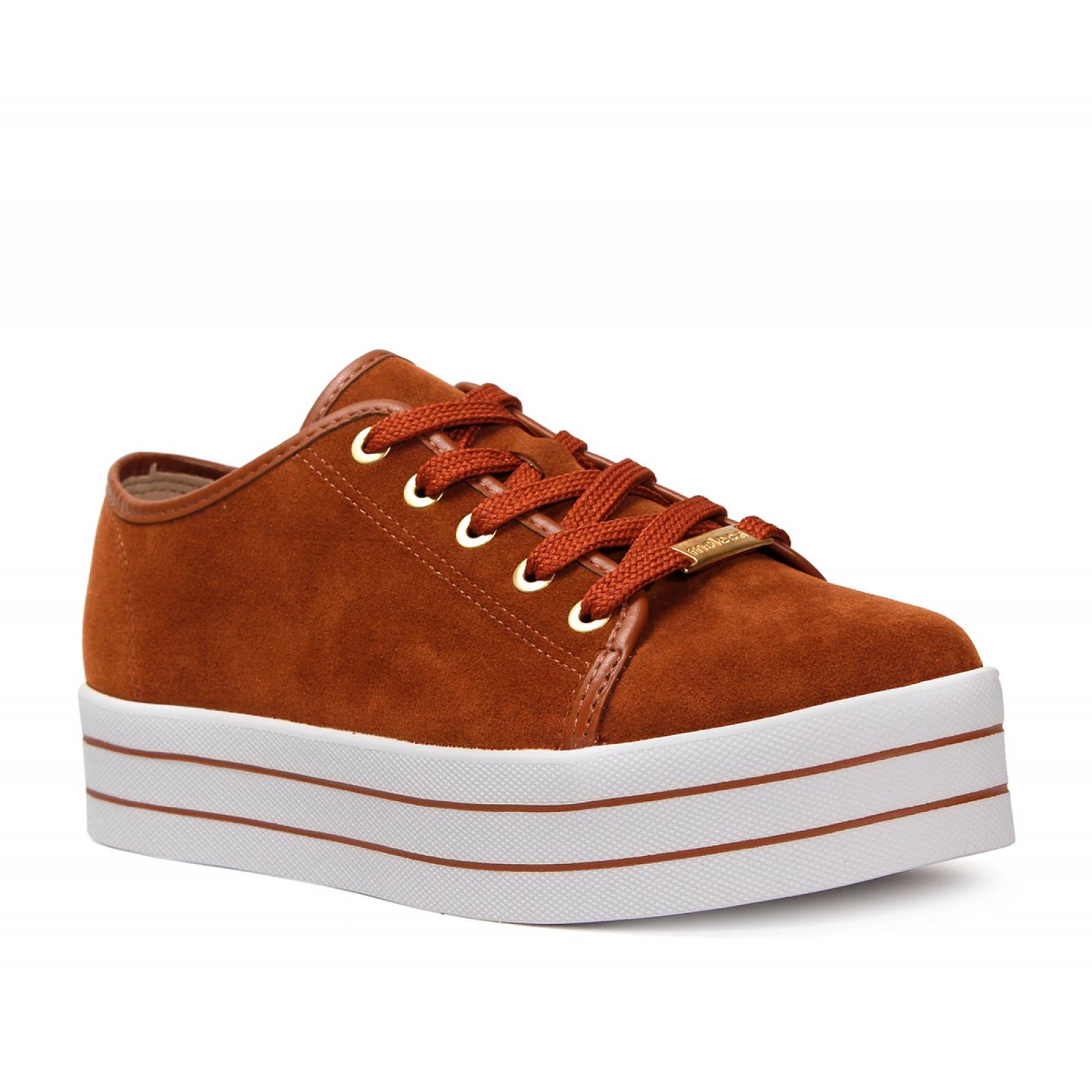 Tenis moleca sale flatform caramelo