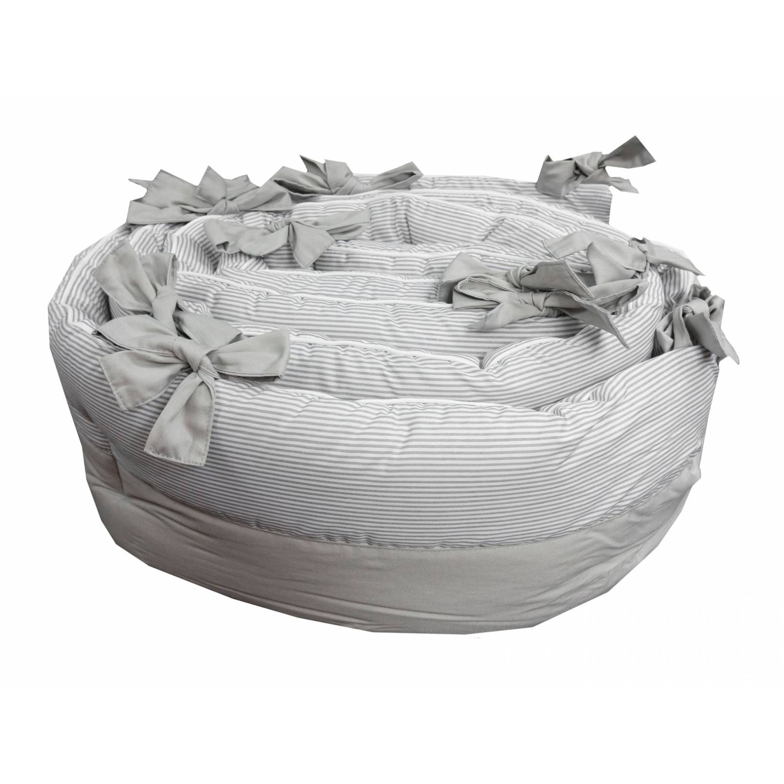 Bumper Protector para cuna Cary bebe Grey Patch 4 metros