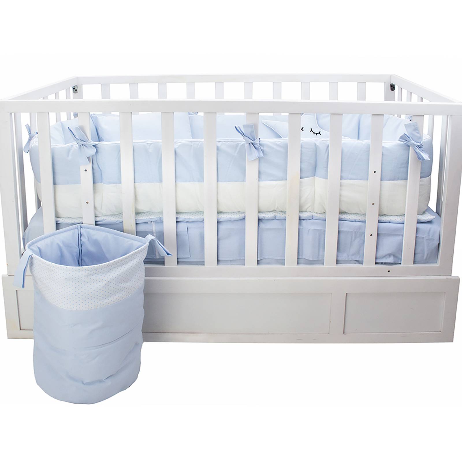 Juego de Cuna Cary Blue Stars 70x130 cm 6 Piezas