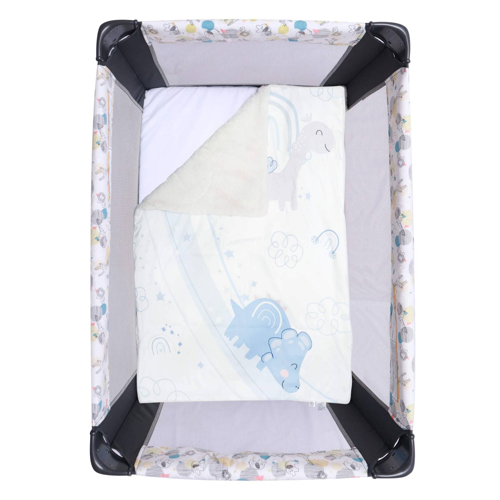 Cobija Cary Abstract Dinos 70x100 cm, Blanco