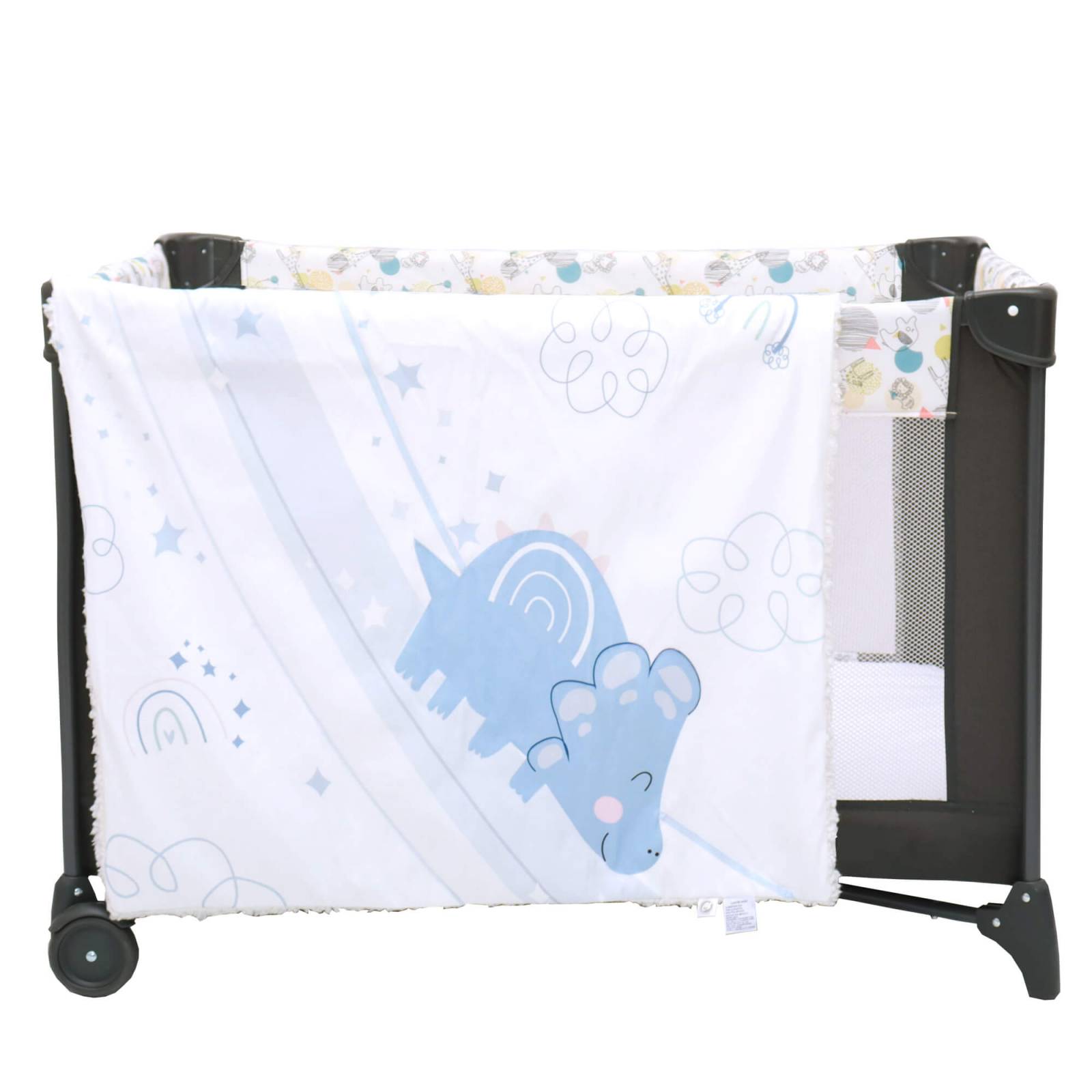 Cobija Cary Abstract Dinos 70x100 cm, Blanco