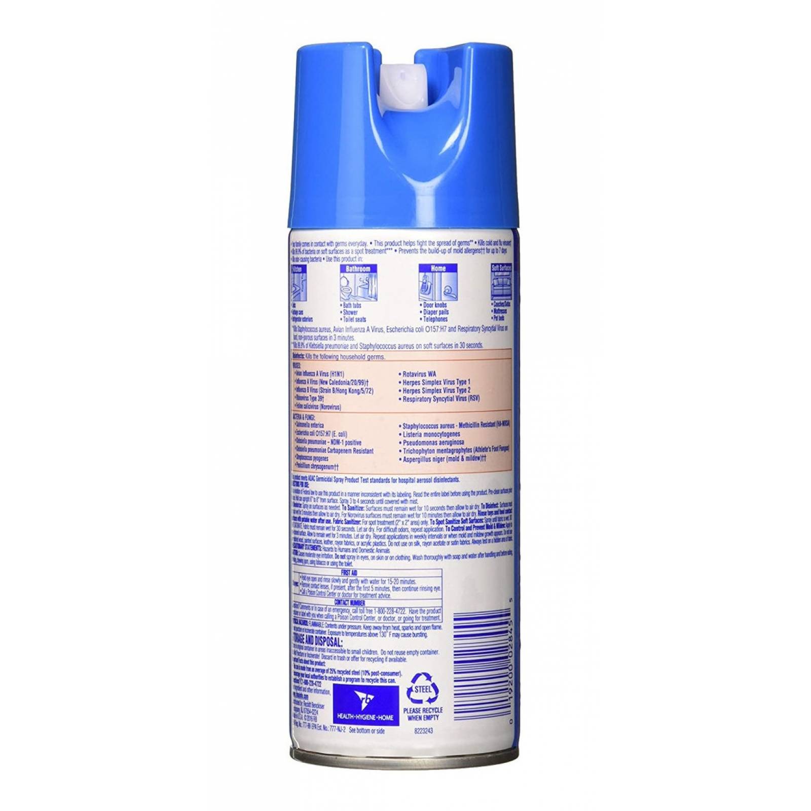 Spray Desinfectante Antibacterial Lysol Spring 354g 2 Piezas