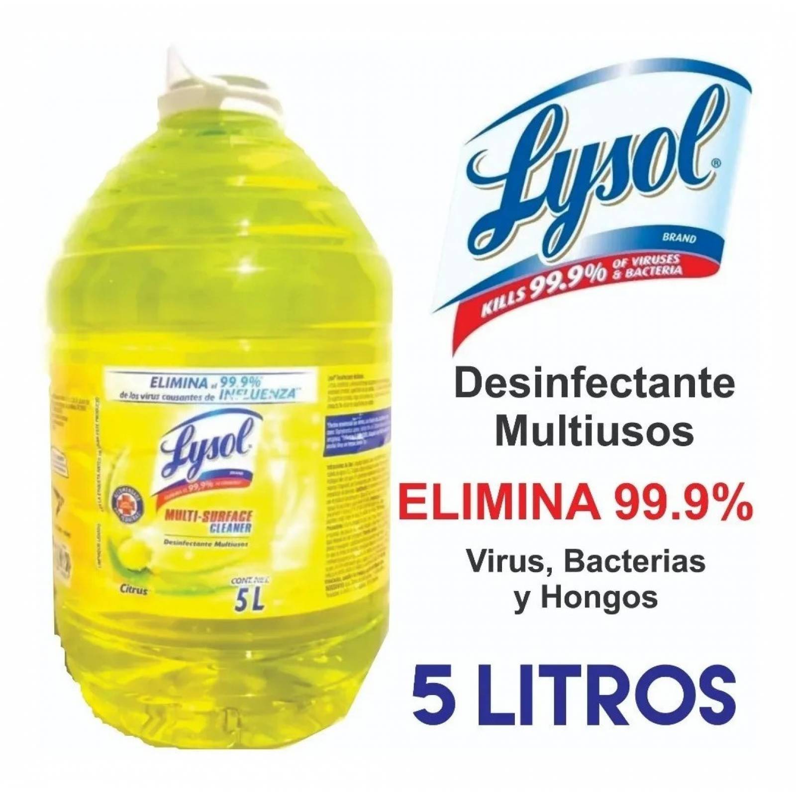 Desinfectante Multiusos Y Superficies Lysol Citrus 5 L 2 Pza