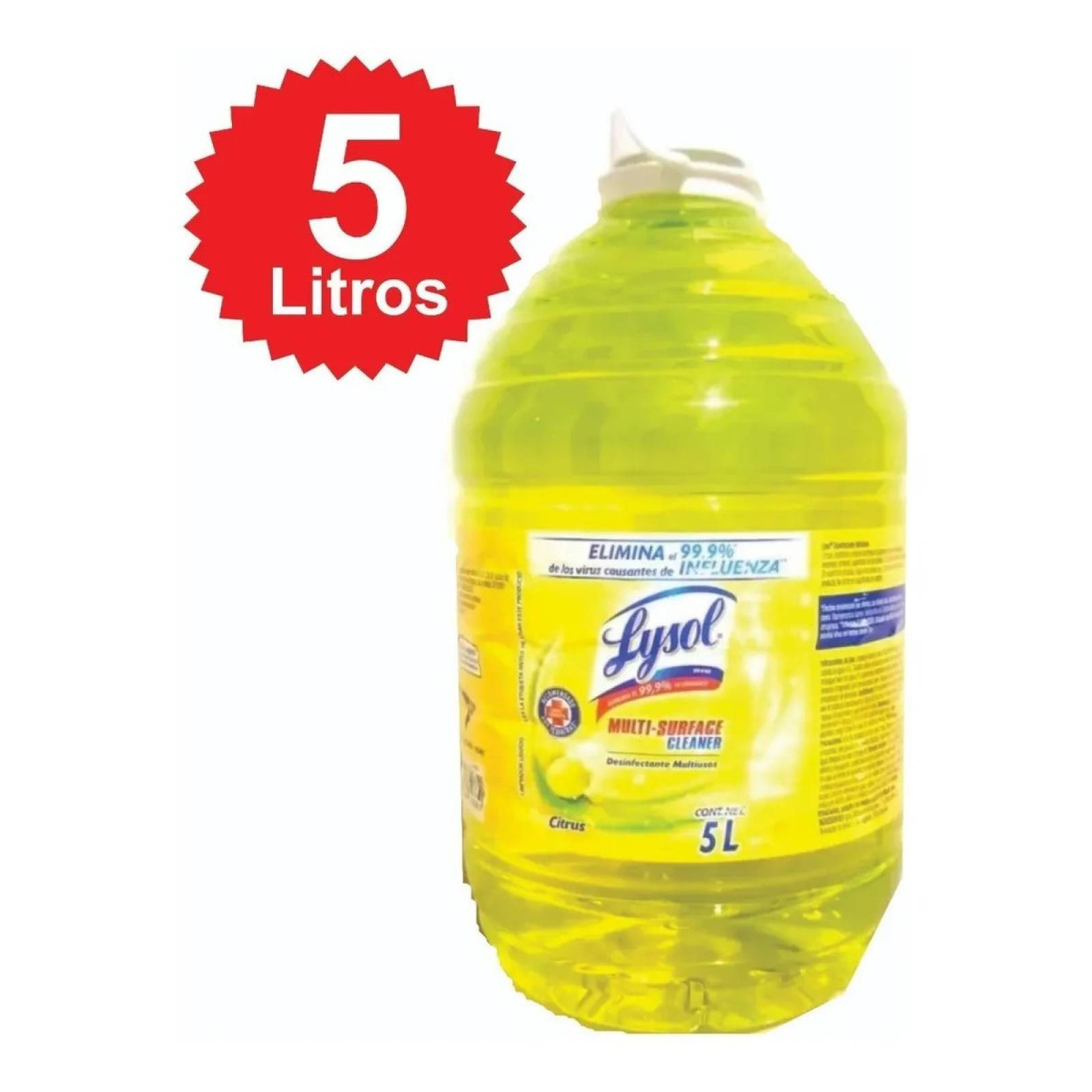 Desinfectante Multiusos Y Superficies Lysol Citrus 5 L 2 Pza