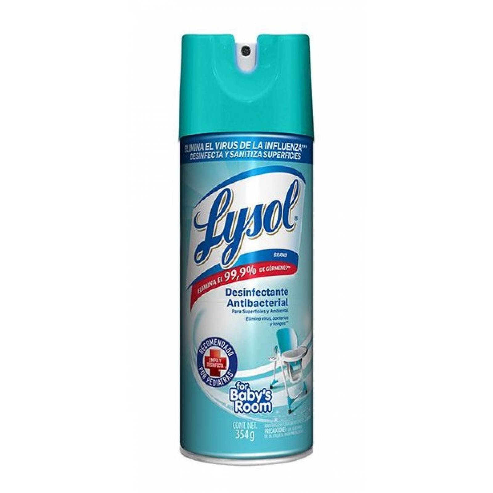 Spray Desinfectante Antibacterial Lysol Babys Room 354g X 2