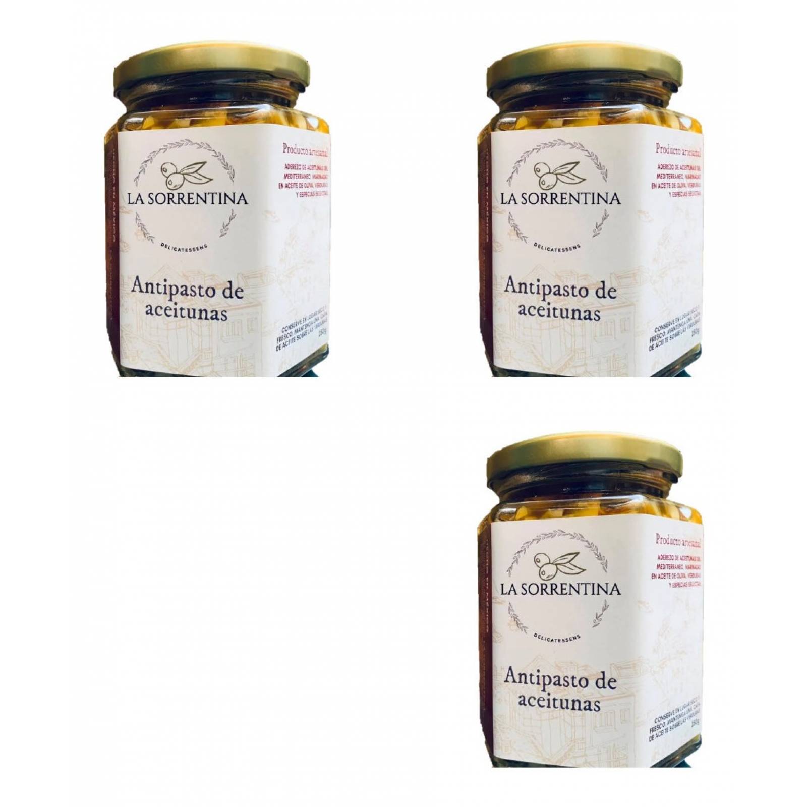 Aderezo Olive De Aceitunas 3 Piezas 350g Antipasto Gourmet
