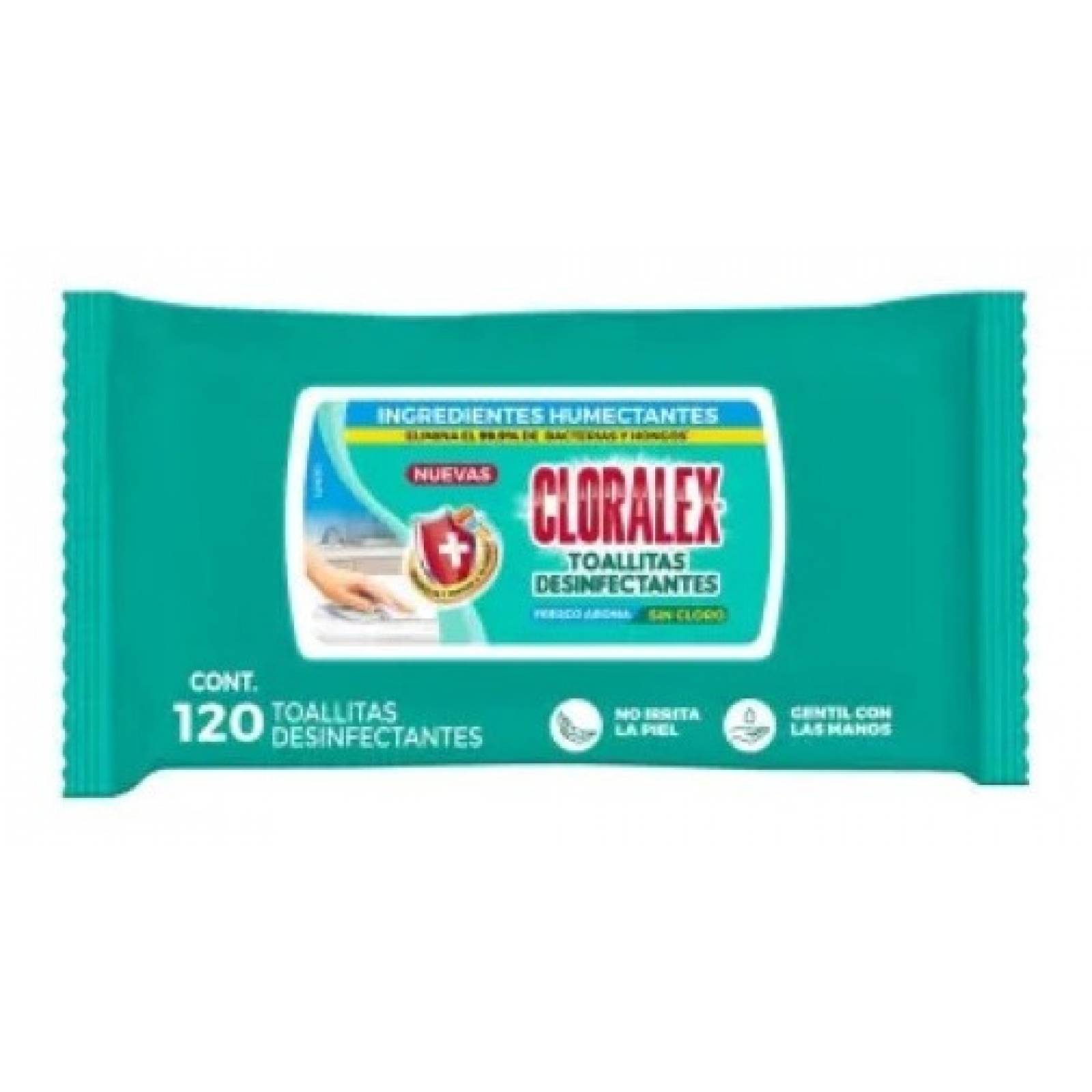 120 Toallitas Desinfectantes Multisuperficies Cloralex