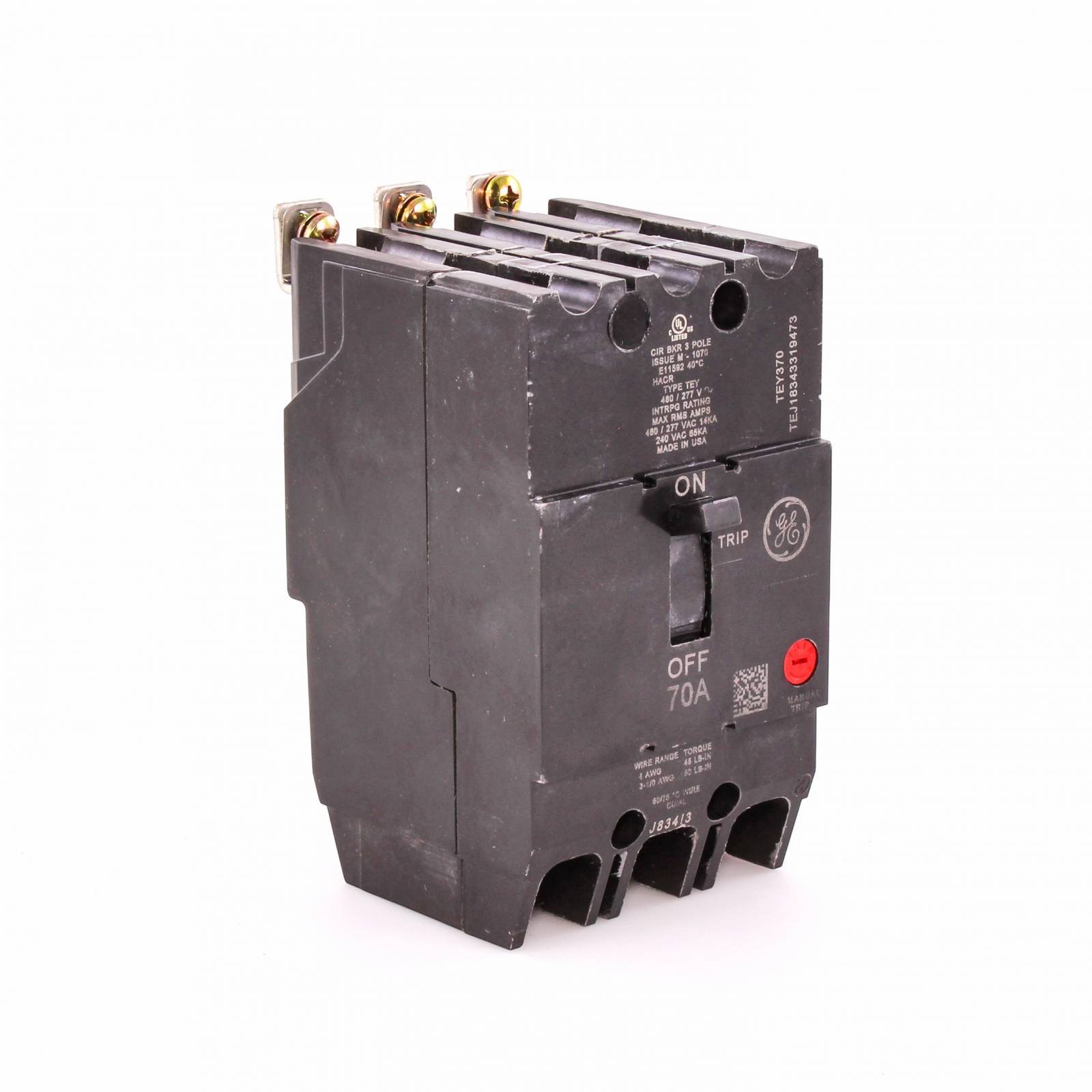 Ge Tey370 Interruptor T Atornillable 3p 70a 4