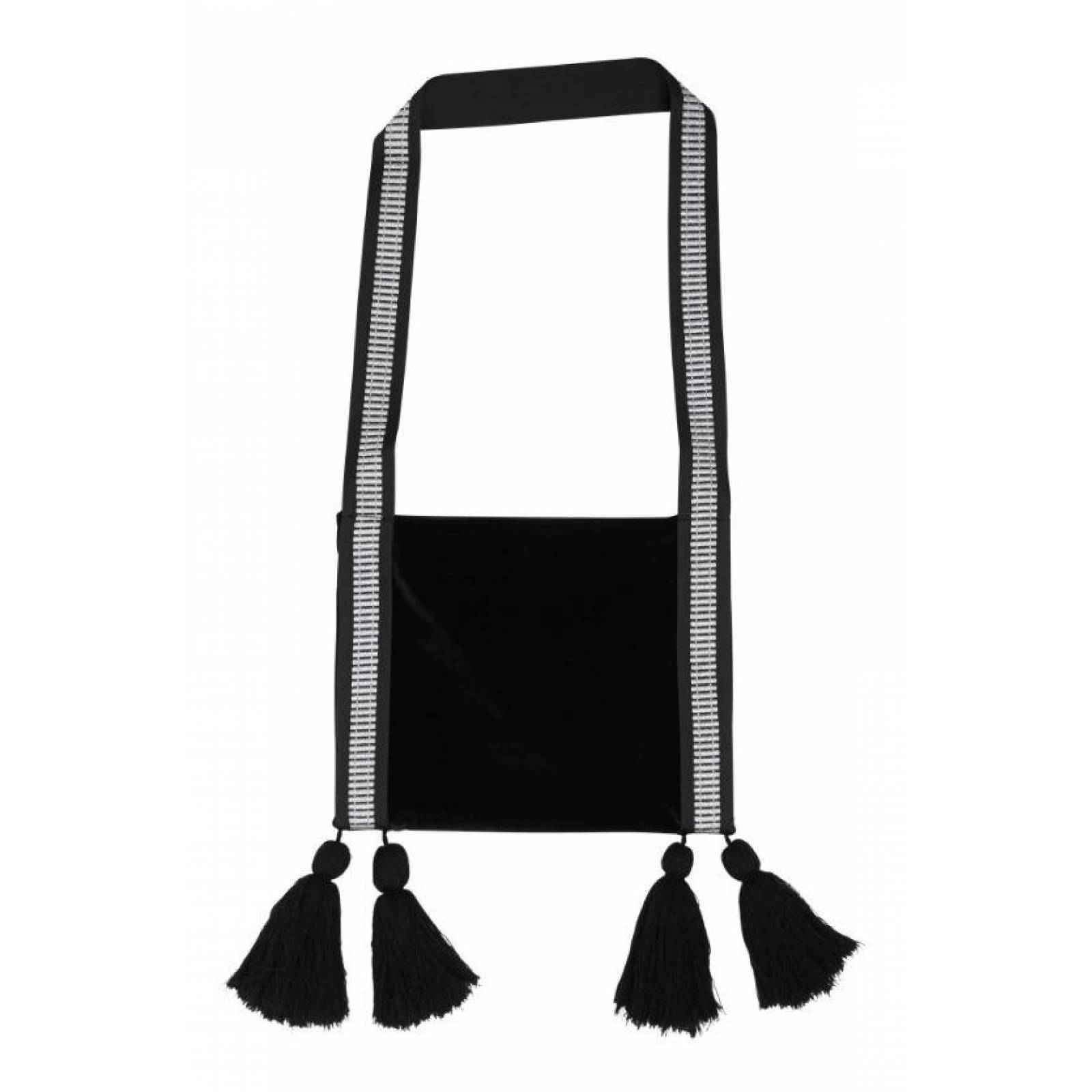 Bolsa Para Mujer Cruzada Importada Noop Original Negra Grand Plata  Grande Negro