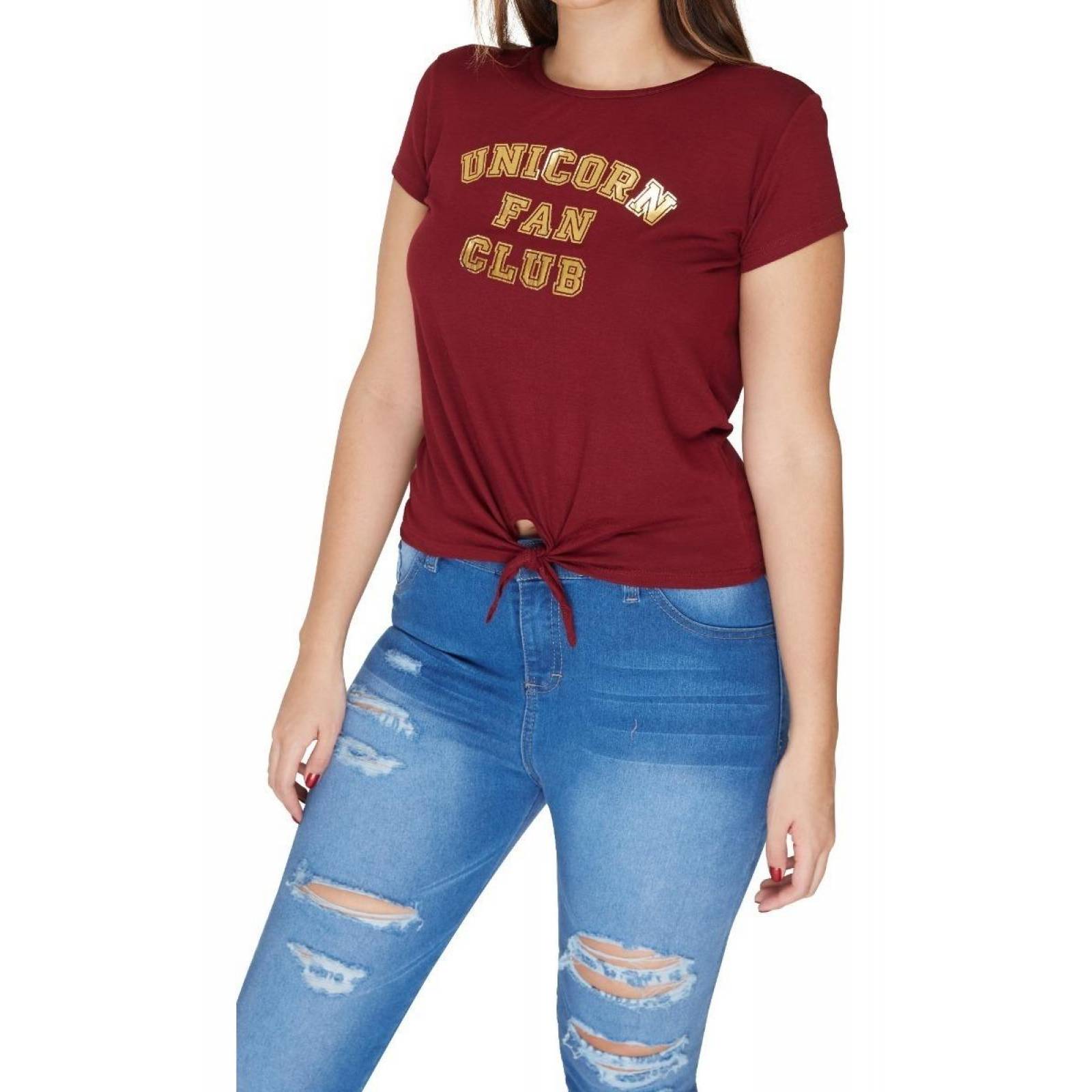 Playera De Mujer American Wear Unicornio Fan Moda Cool 