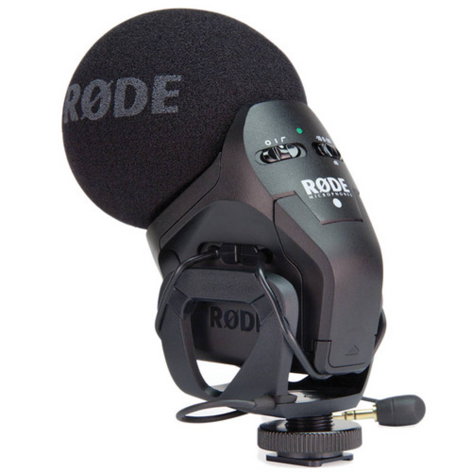Micrófono Rode Stereo VideoMic Pro  con soporte de suspensión Rycote Lyre