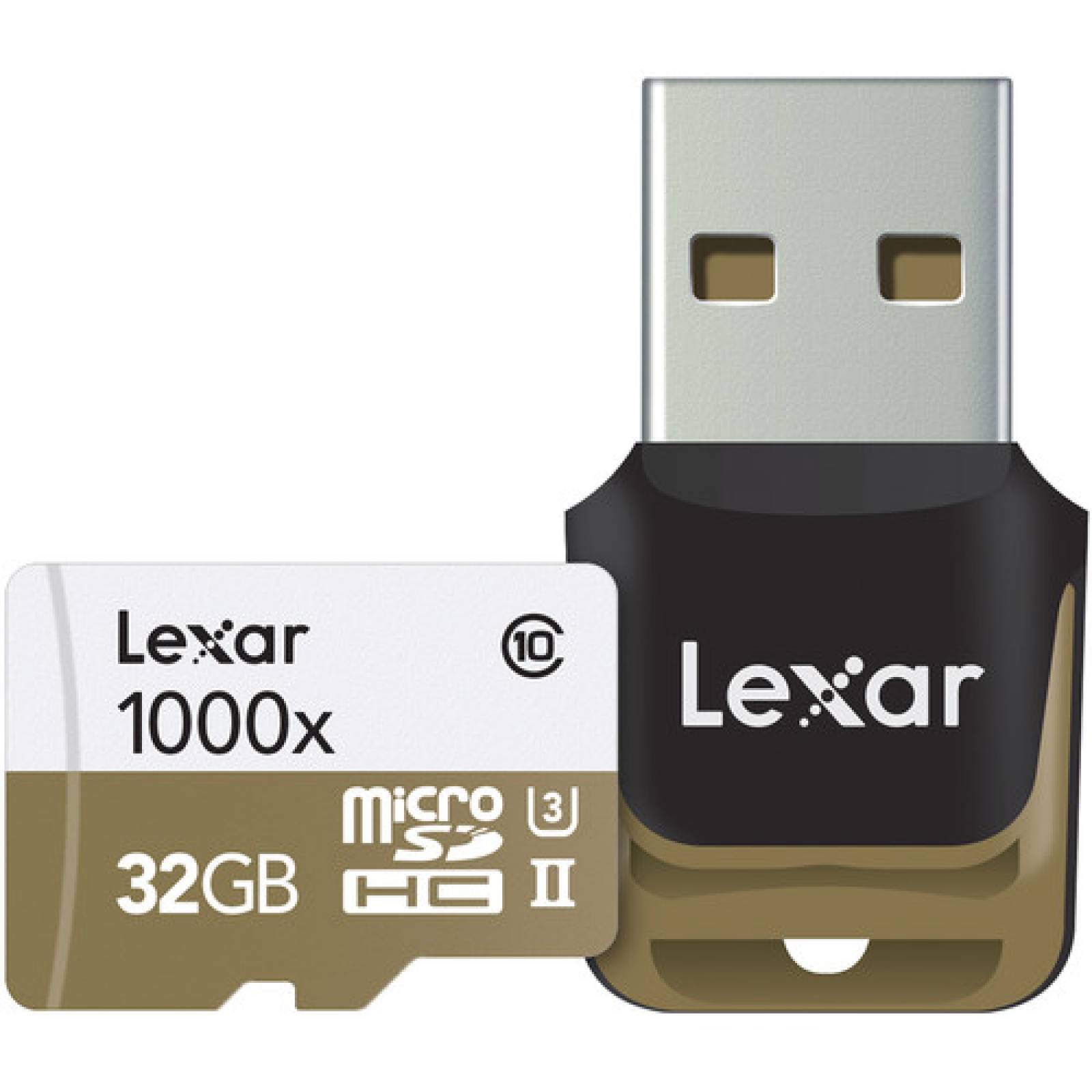 Tarjeta De Memoria Lexar 32GB Microsdhc 1000x Profesional UHS II CLASS 10 U3 Con Lector USB 10