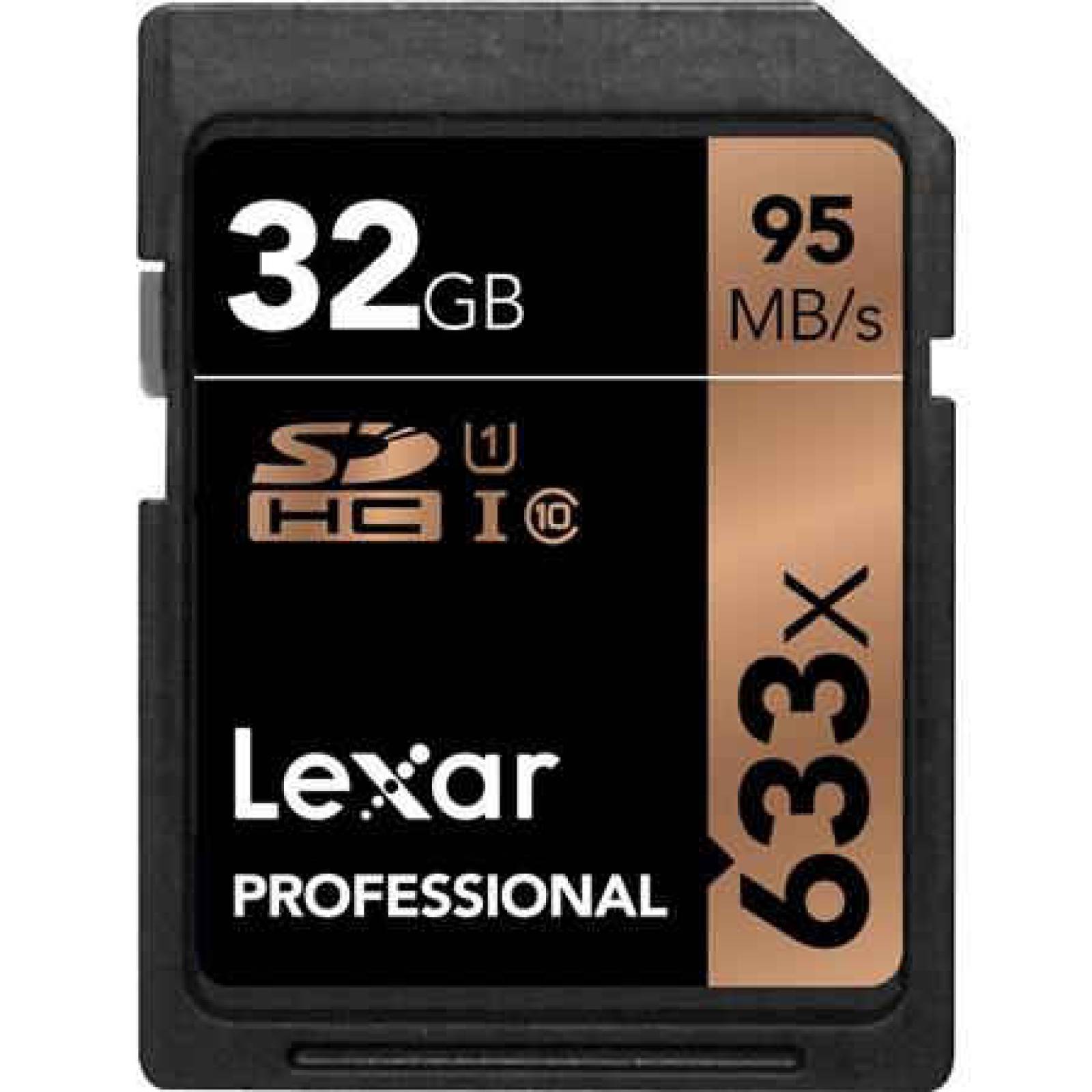 Tarjeta De Memoria 32GB 633x U1 SDHC   SDXC Professional    Clase 10 UHS I LEXAR
